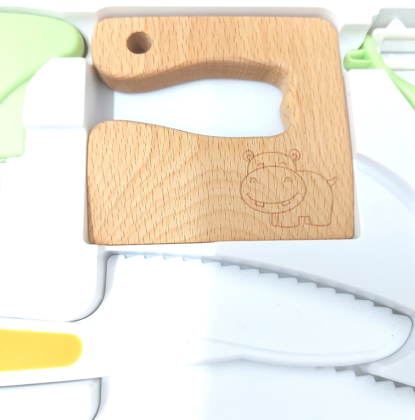 Kindermesser Küchenmesser Kinderküche Set Schneiden Kochen Obst 8 Teilig Kinderbesteck
