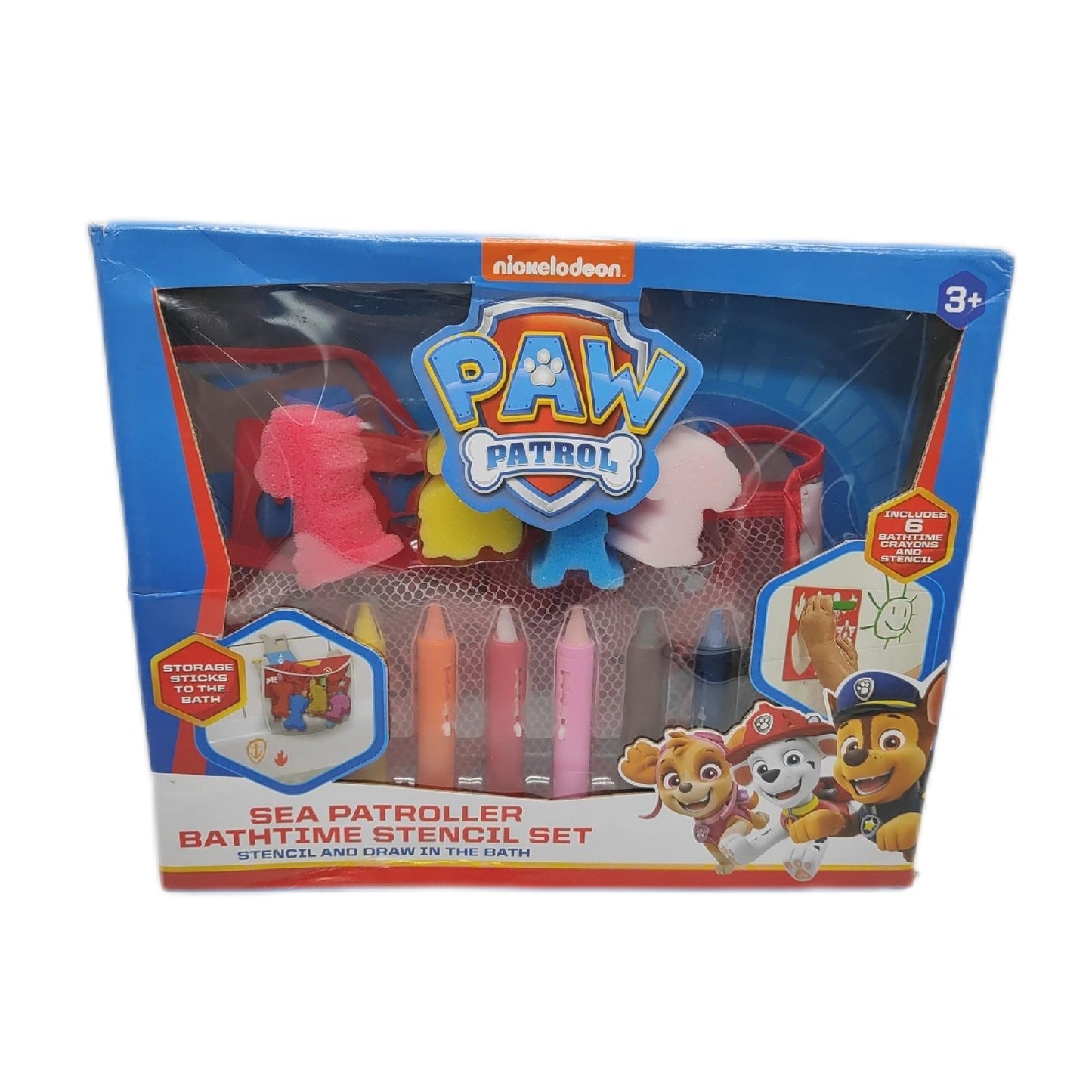 Toyland Bademalstift Schablonen Set Badespielzeug Paw Patrol Sea Patroller Spaß Badezeit für Kinder