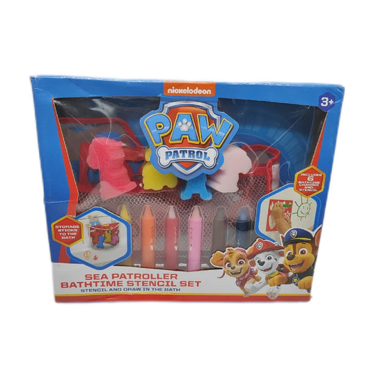 Toyland Paw Patrol Badespielzeug Sea Patroller Bademalstift und Schablon