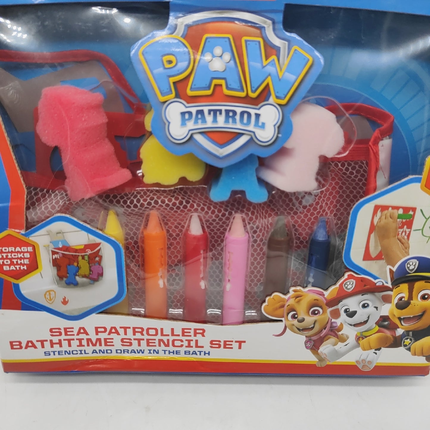 Toyland Bademalstift Schablonen Set Badespielzeug Paw Patrol Sea Patroller Spaß Badezeit für Kinder