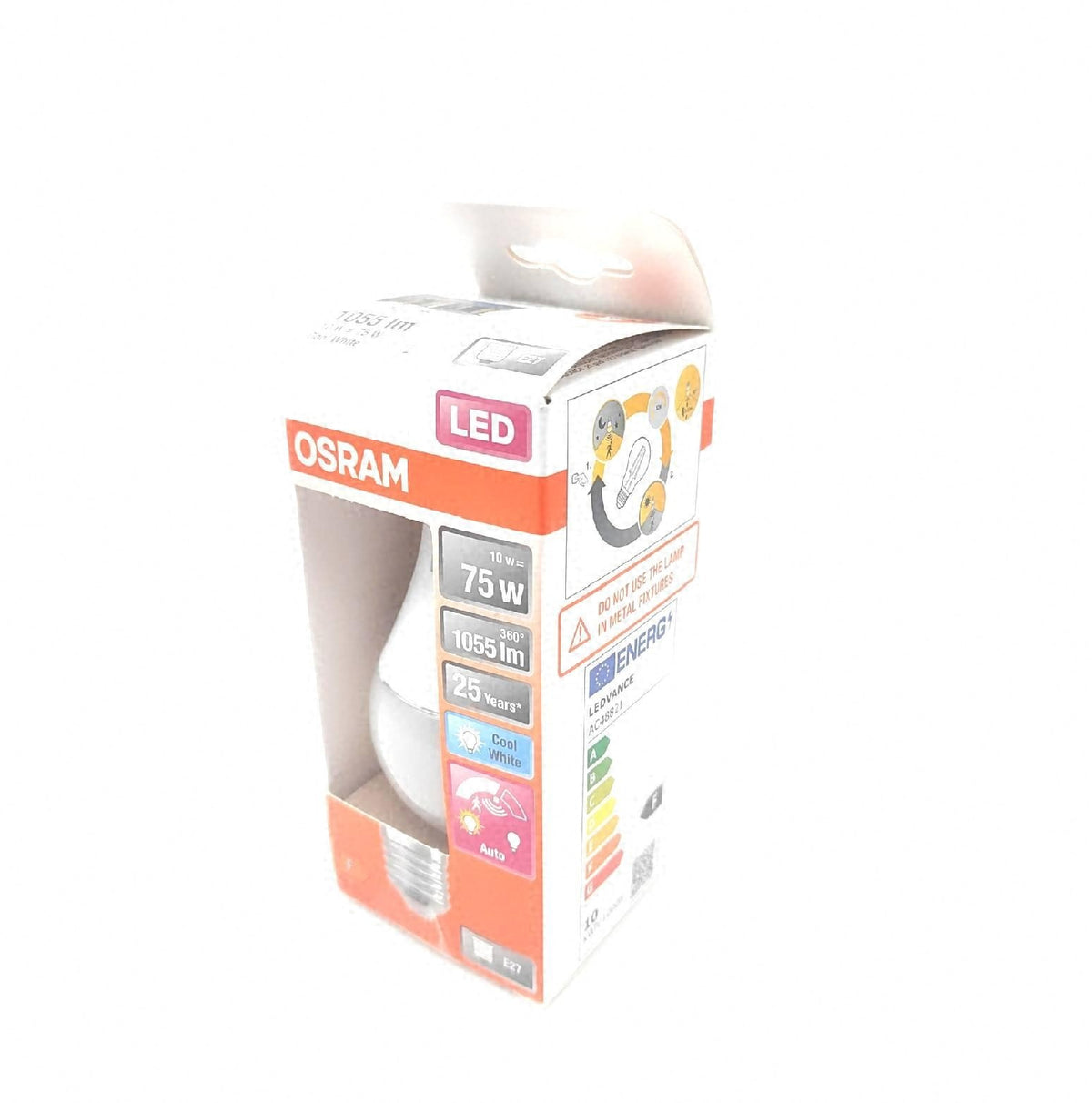 Osram LED Star Classic A 75 Filament LED Leuchtmittel 4000 K E27 mit Bewegungsmelder