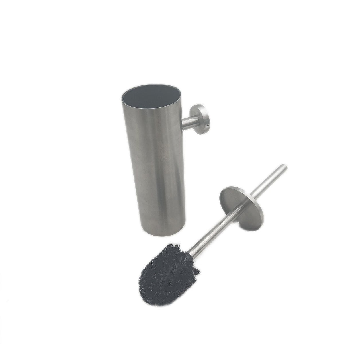 WAVEWO Toilettenbürste Edelstahl Silber Toilettenbürstenhalter Reinigungsbürste Badezimmerzubehör
