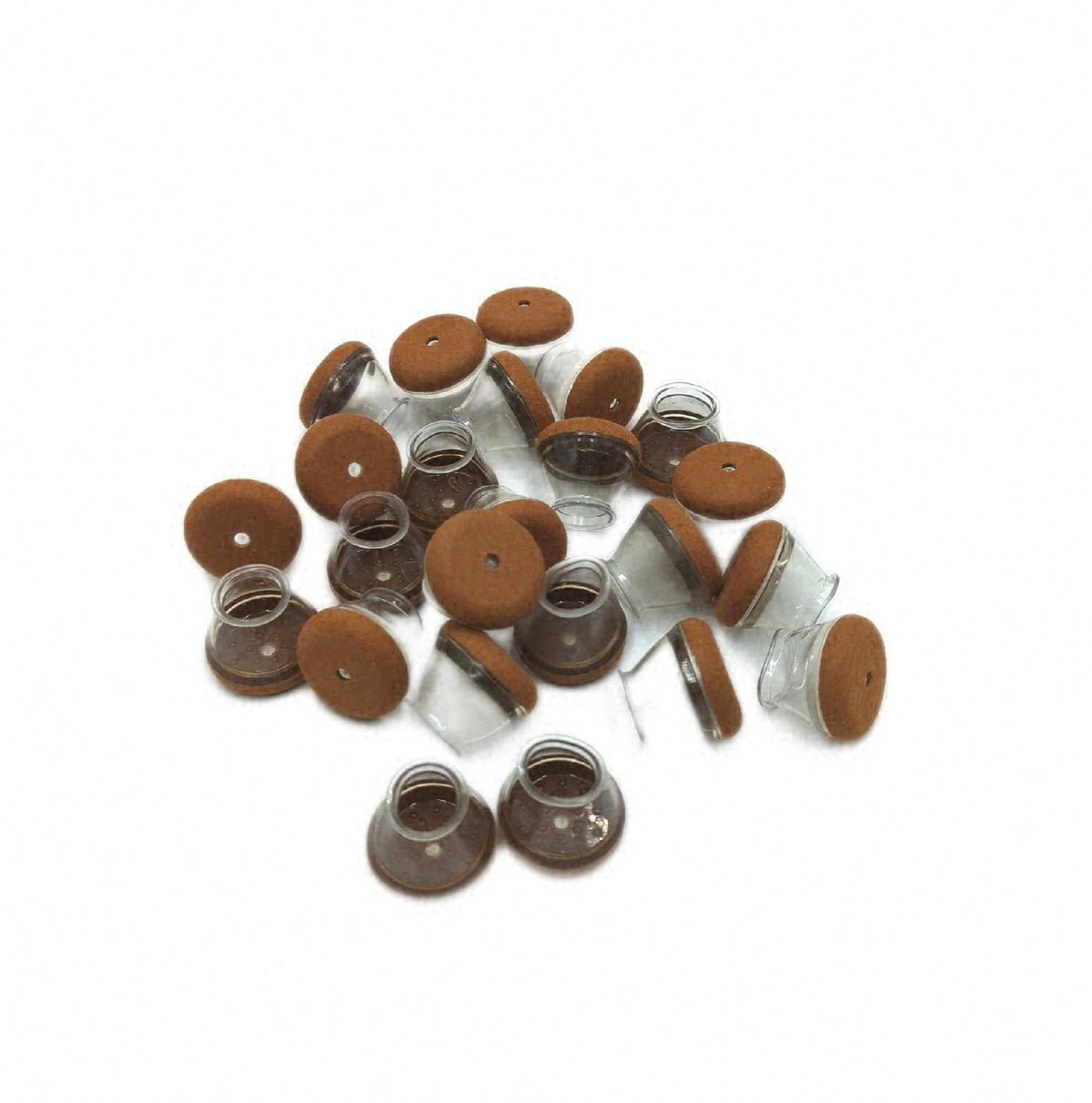 Stuhlbeinkappen Transparent Gummi 24 Stück Größe M Passend für Stuhlbeine 20 bis 30 mm