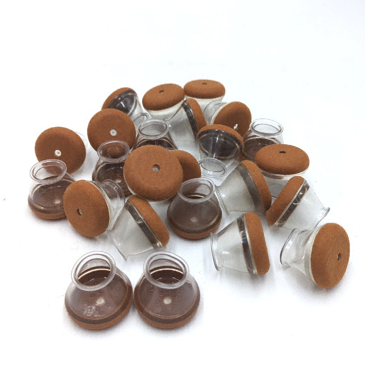 Stuhlbeinkappen Transparent Gummi 24 Stück Größe M Passend für Stuhlbeine 20 bis 30 mm