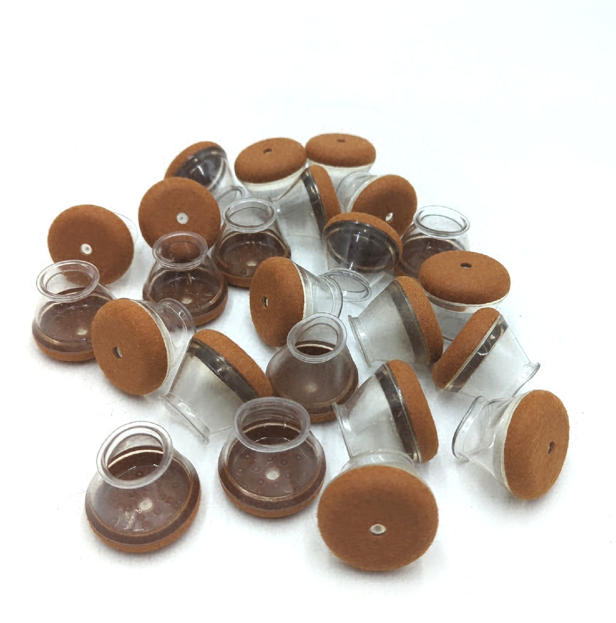 Stuhlbeinkappen Transparent Gummi 24 Stück Größe M Passend für Stuhlbeine 20 bis 30 mm