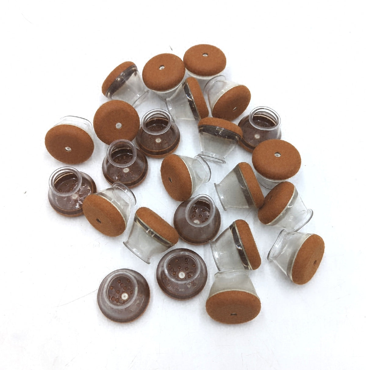 Stuhlbeinkappen Transparent Gummi 24 Stück Größe M Passend für Stuhlbeine 20 bis 30 mm