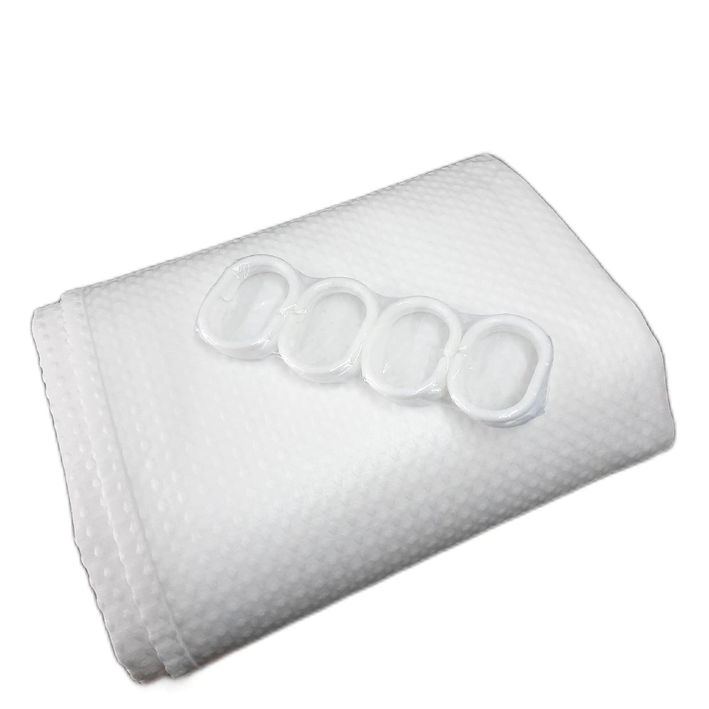 Luxus Duschvorhang Badezimmer Ausstattung Waffel 183x183cm Schwerer Stoff Wasserabweisend