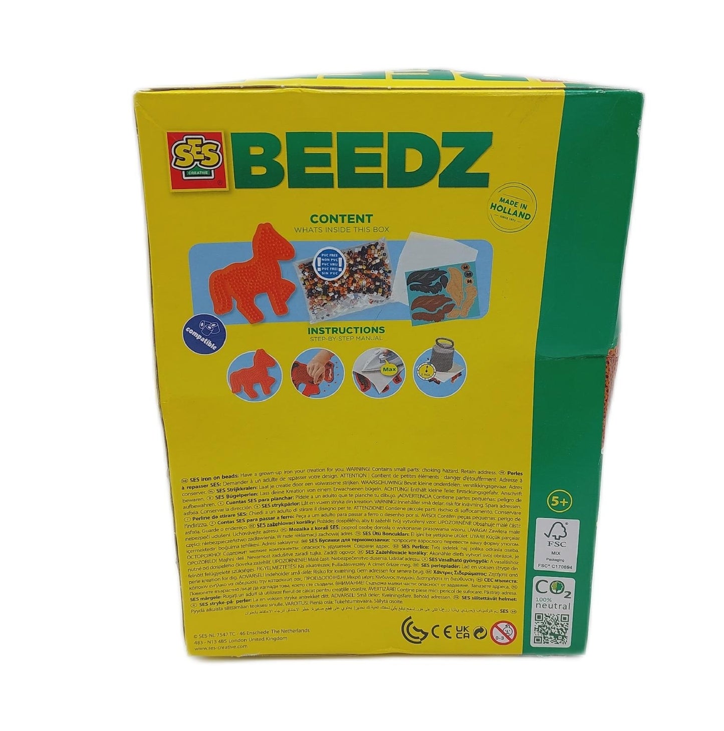 SES Bügelperlen Bastelset Hobby Kreativ Pferd Verschiedene Farben für Kinder