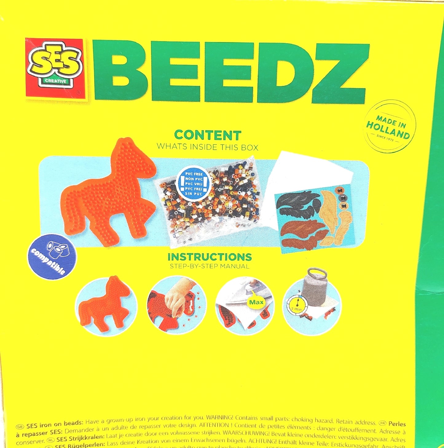 SES Bügelperlen Bastelset Hobby Kreativ Pferd Verschiedene Farben für Kinder
