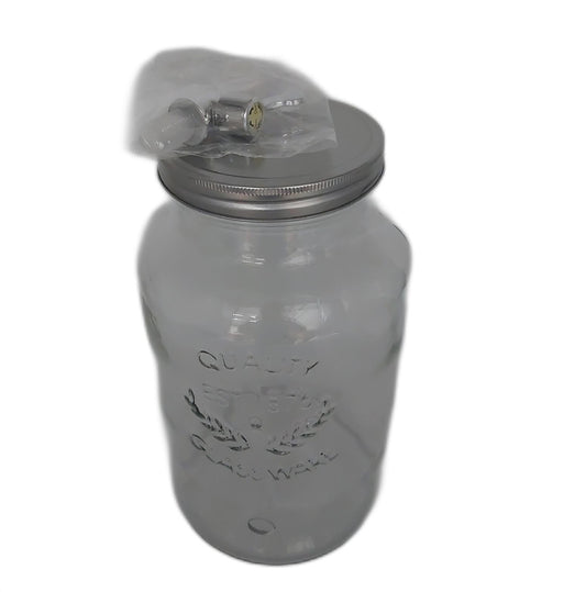 Relaxdays Getränkespender Limobehälter Küchenausstattung Vintage Design 5 Liter Zapfhahn