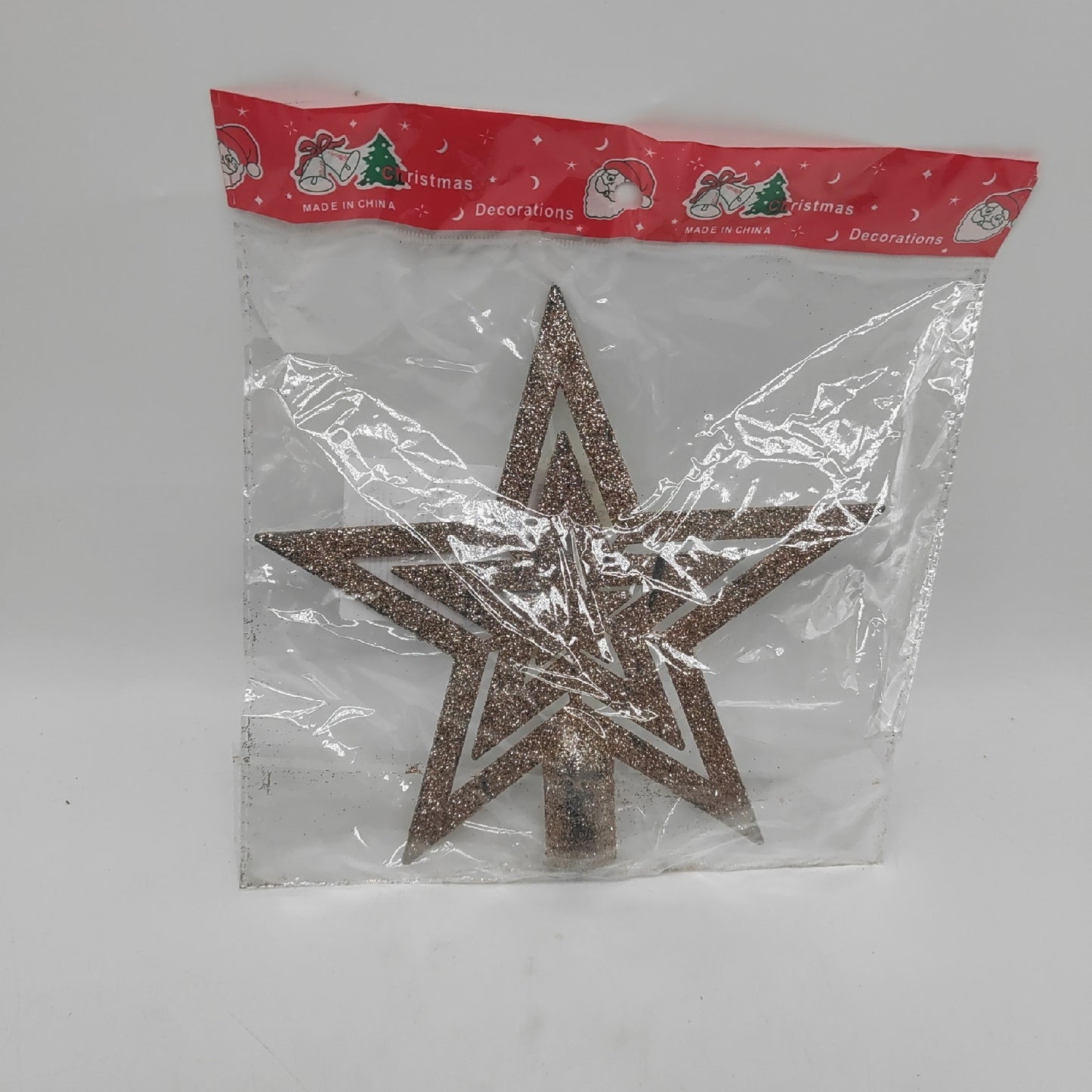 DERAYEE Stern Weihnachtsbaum Dekoration Rosen Gold Glänzend festlich elegant hochwertig