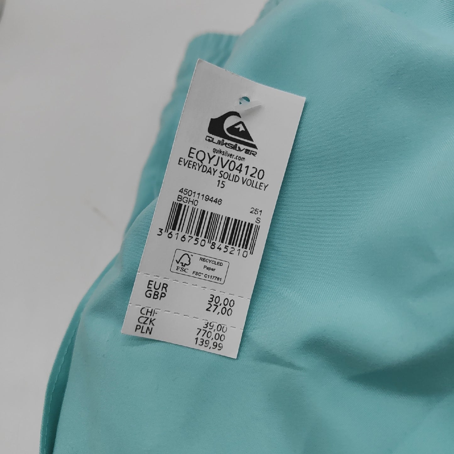 Quiksilver Badehose Herrenbekleidung Boardshort Everyday Solid Volley 15 Strandmode Schwimmen