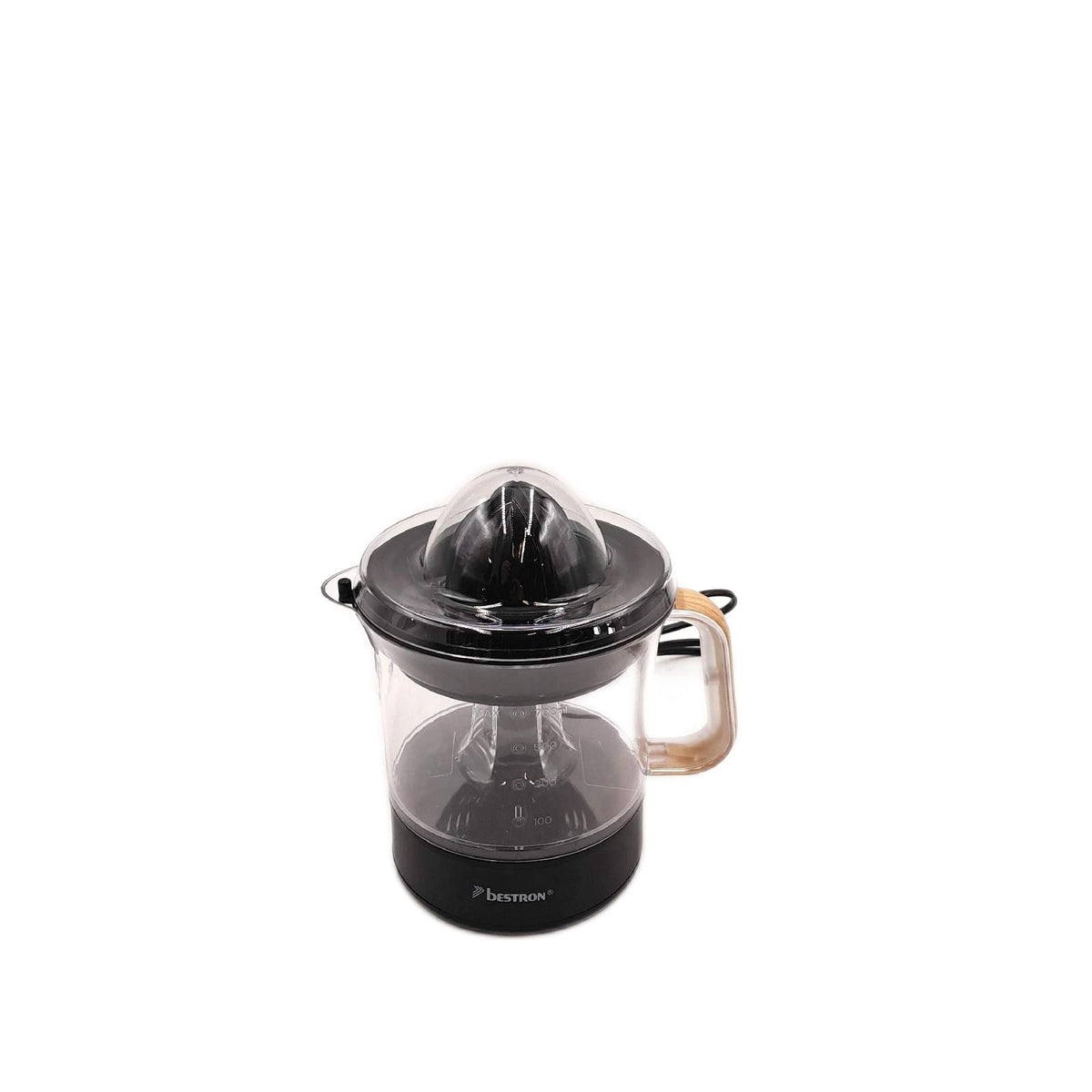 Bestron elektrische Zitrus- Orangenpresse inkl. 2 Presskegel Aromadeckel Motor