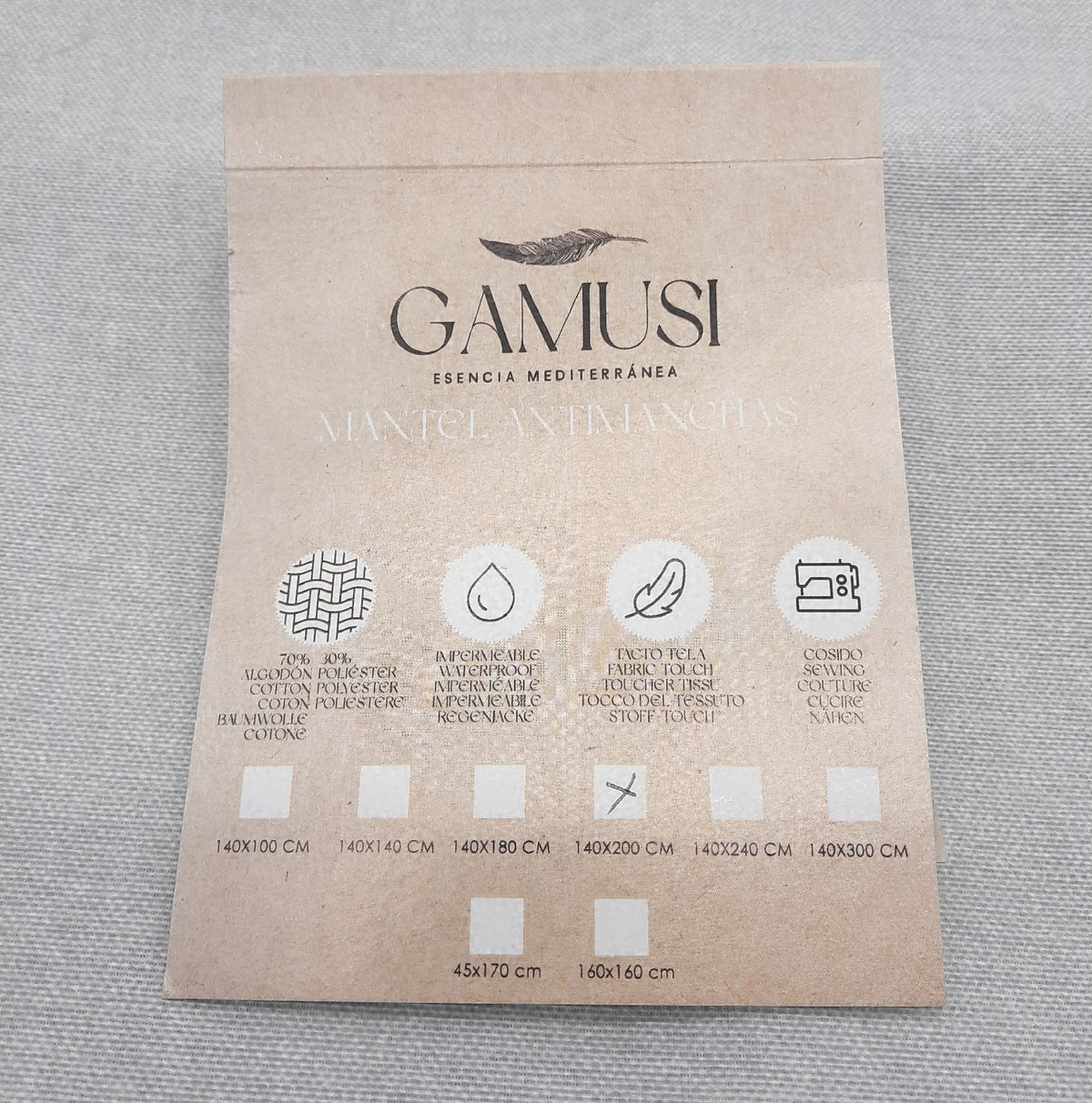 GAMUSI Tischdecke rechteckig schmutzabweisend glatt Baumwollstoff wasserdicht