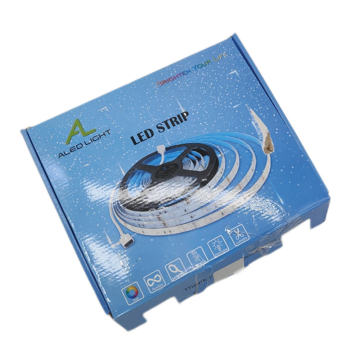 ALED LIGHT 5M LED Strip RGB SMD 5050 Bluetooth Streifen, Band, 12V Netzteil & 44 Key Fernbedienung, Smart App Steuerung Stripes Lichtband Leiste Beleuchtung
