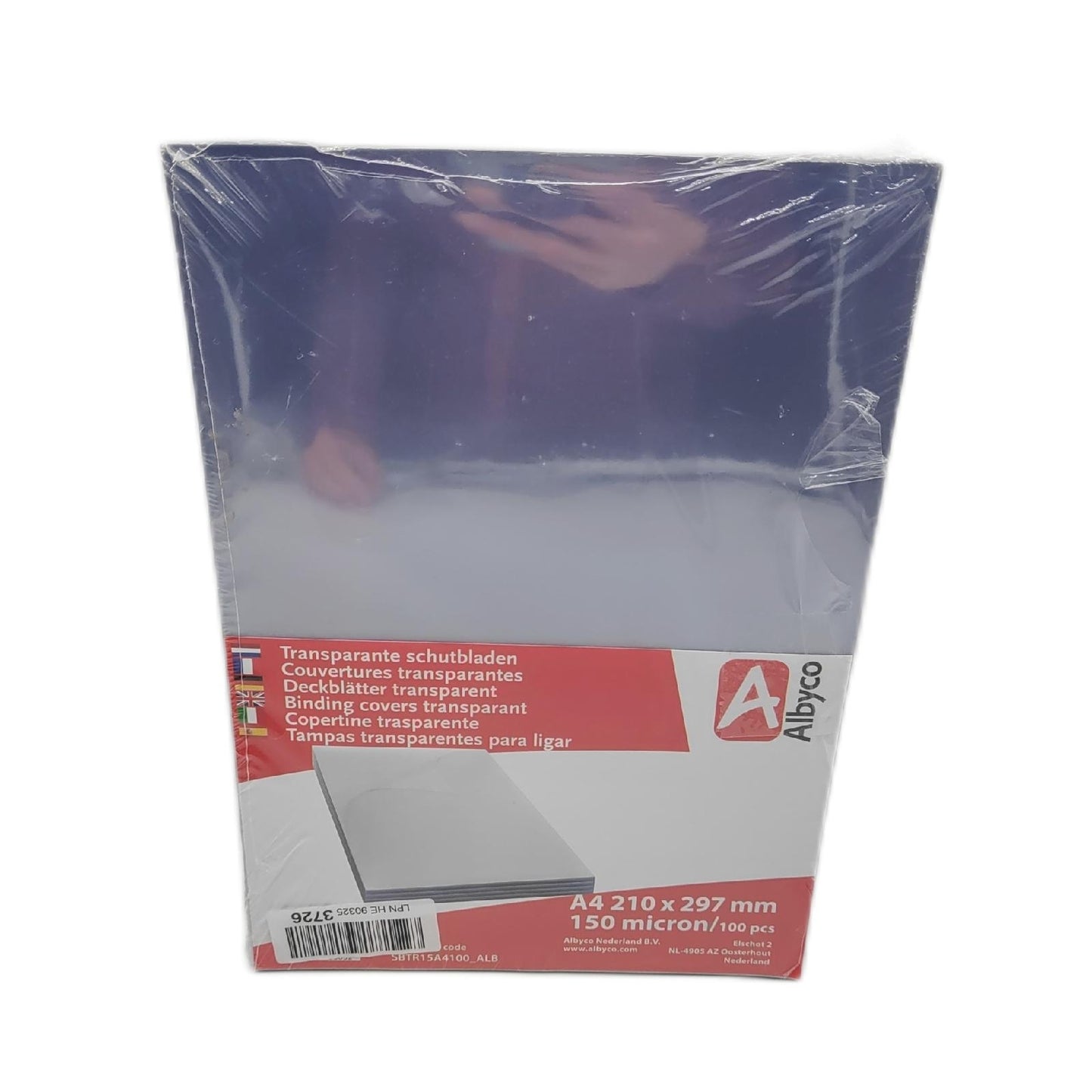 Albyco Deckblätter Schreibbedarf Transparent glänzend Stärke 015 mm 150 Mikron Format A4 Dokumentenschutz