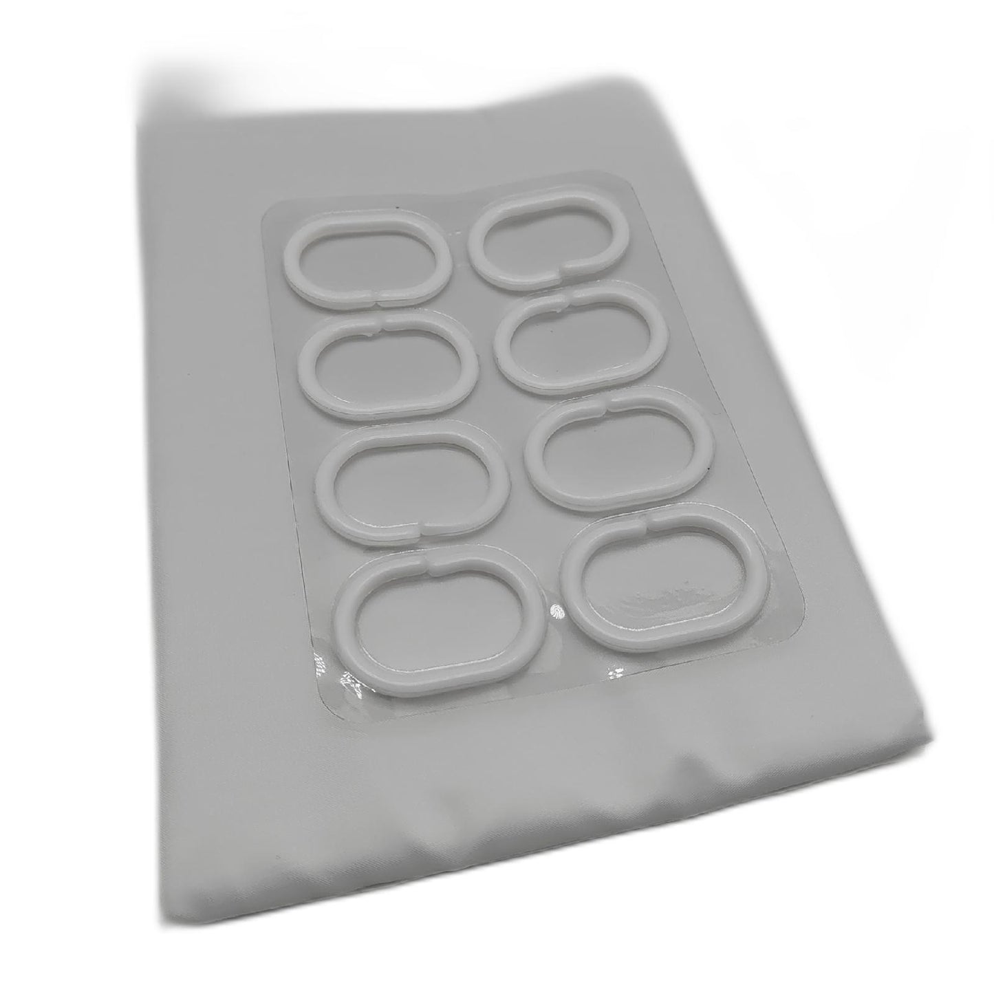 EurCross Duschvorhang Badaccessoires Schmaler Duschvorhang 100x180 Wasserdicht Stoff Weiß Klein