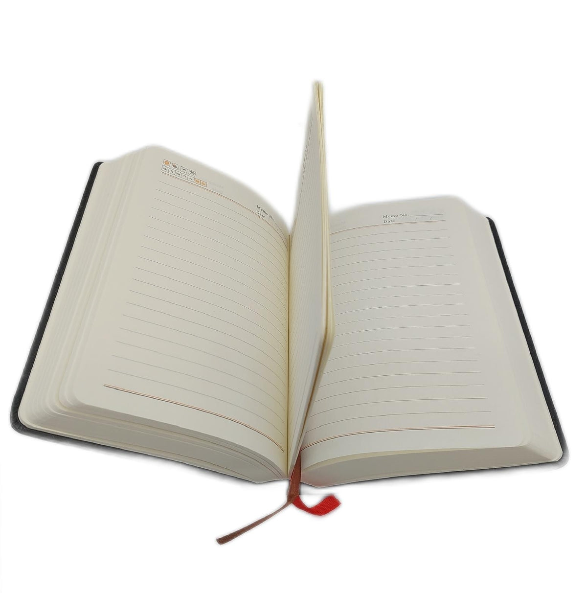 KXF Notizbuch Schreibwaren B6 Liniert Schwarzer Kunstledereinband Tagebuch Journal