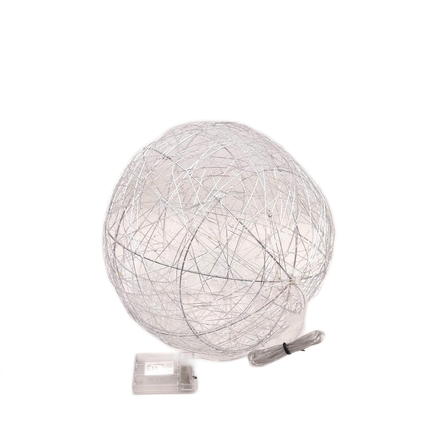 Relaxdays LED Dekokugel Beleuchtung Wohnaccessoires Home langes Kabel batteriebetrieben
