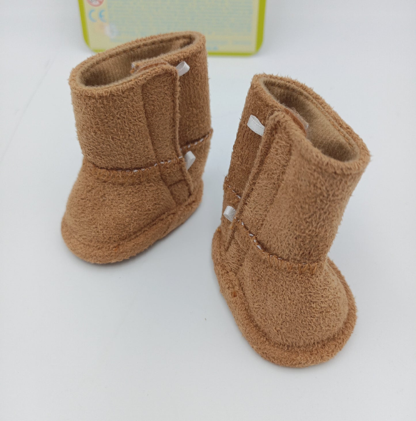 Heless Stiefel Schuhe Braun Wildleder Optik Large Puppen Bekleidung Zubehör