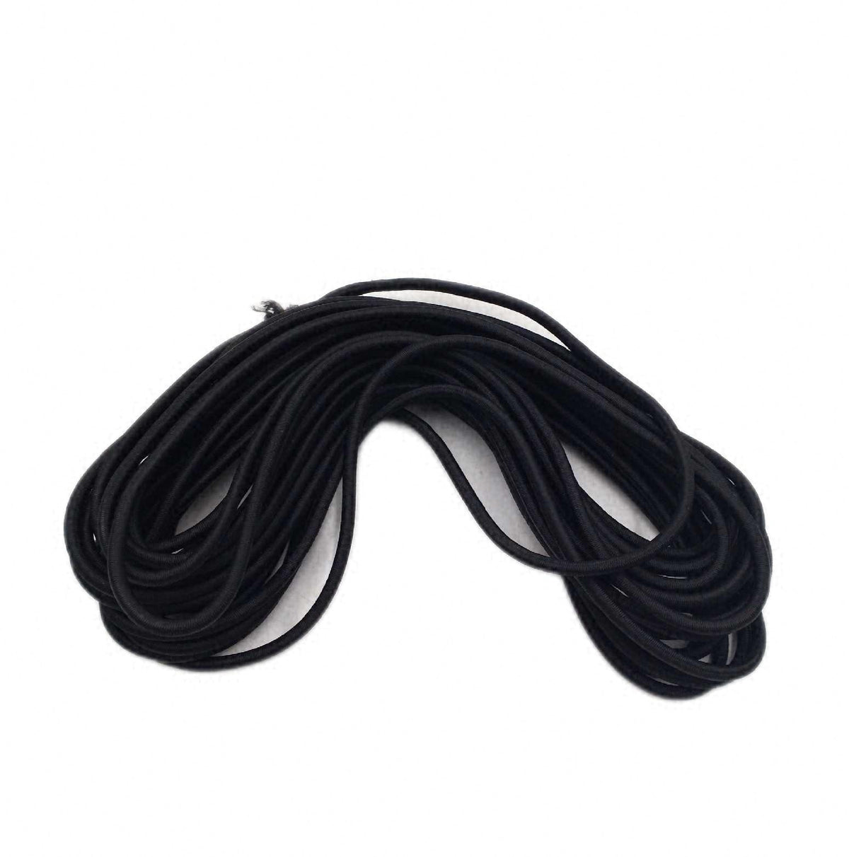 QWORK Gummiseil Expanderseil 4mm x 10m Schwarz Wetterfestes Spanngummi innen und außen