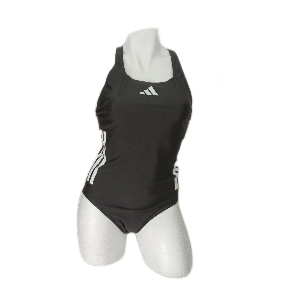 adidas Damen 3 Stripes C-Back Swimsuit Swimwear, Black/White, 36