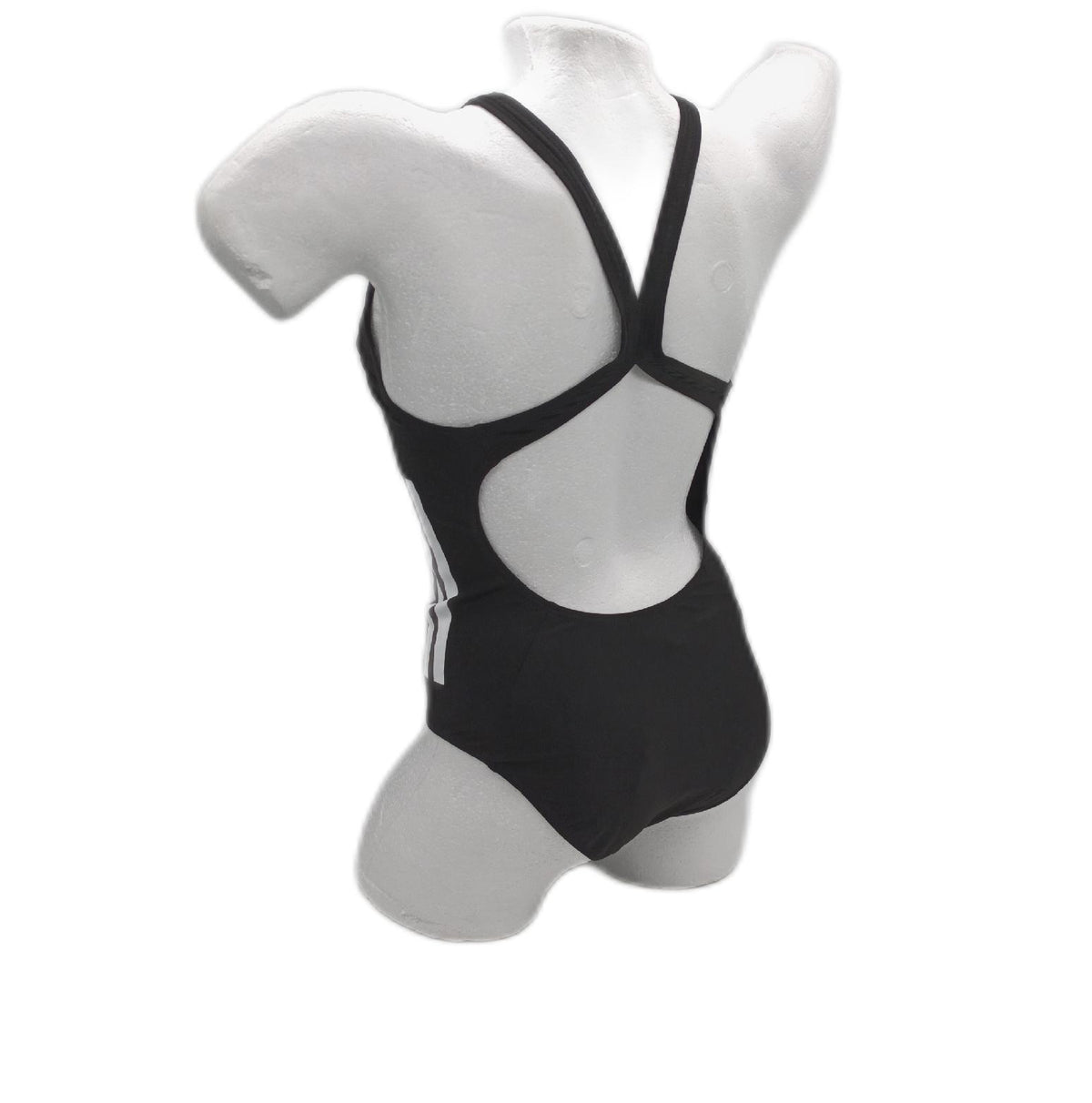 adidas Damen 3 Stripes C-Back Swimsuit Swimwear, Black/White, 36