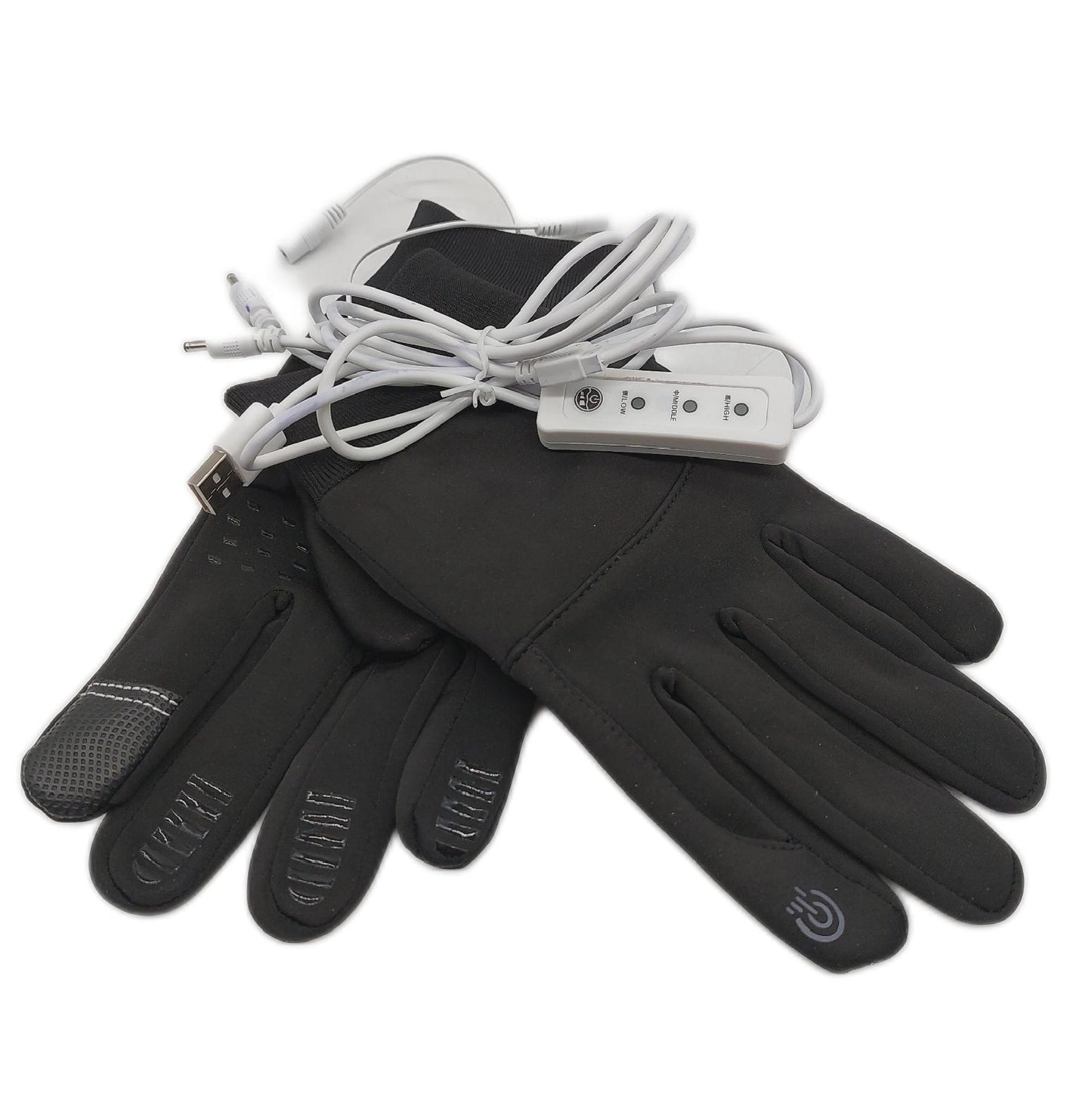 Ertisa USB beheizte Handschuhe Herren Damen doppelseitig Kabel Farbs Spuren