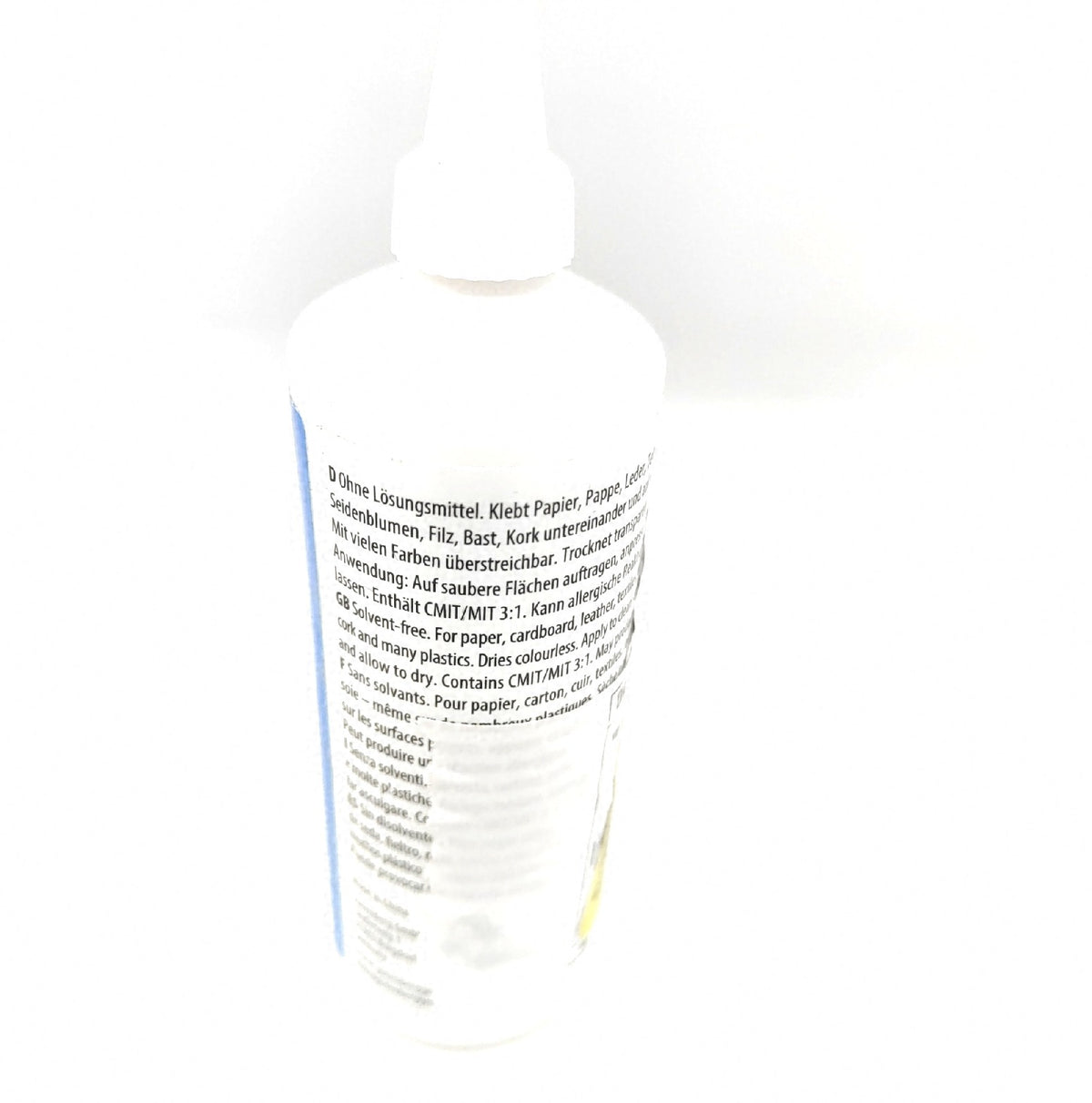 Läufer weißer Bastelkleber Weißleim trocknet transparent Inhalt 100g Flasche