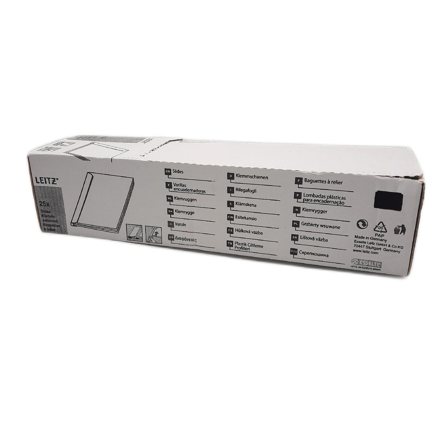 Leitz Klemmschiene Bürobedarf 21790 Dokumentenhalter bis 100 Blatt schwarz 25 Stück