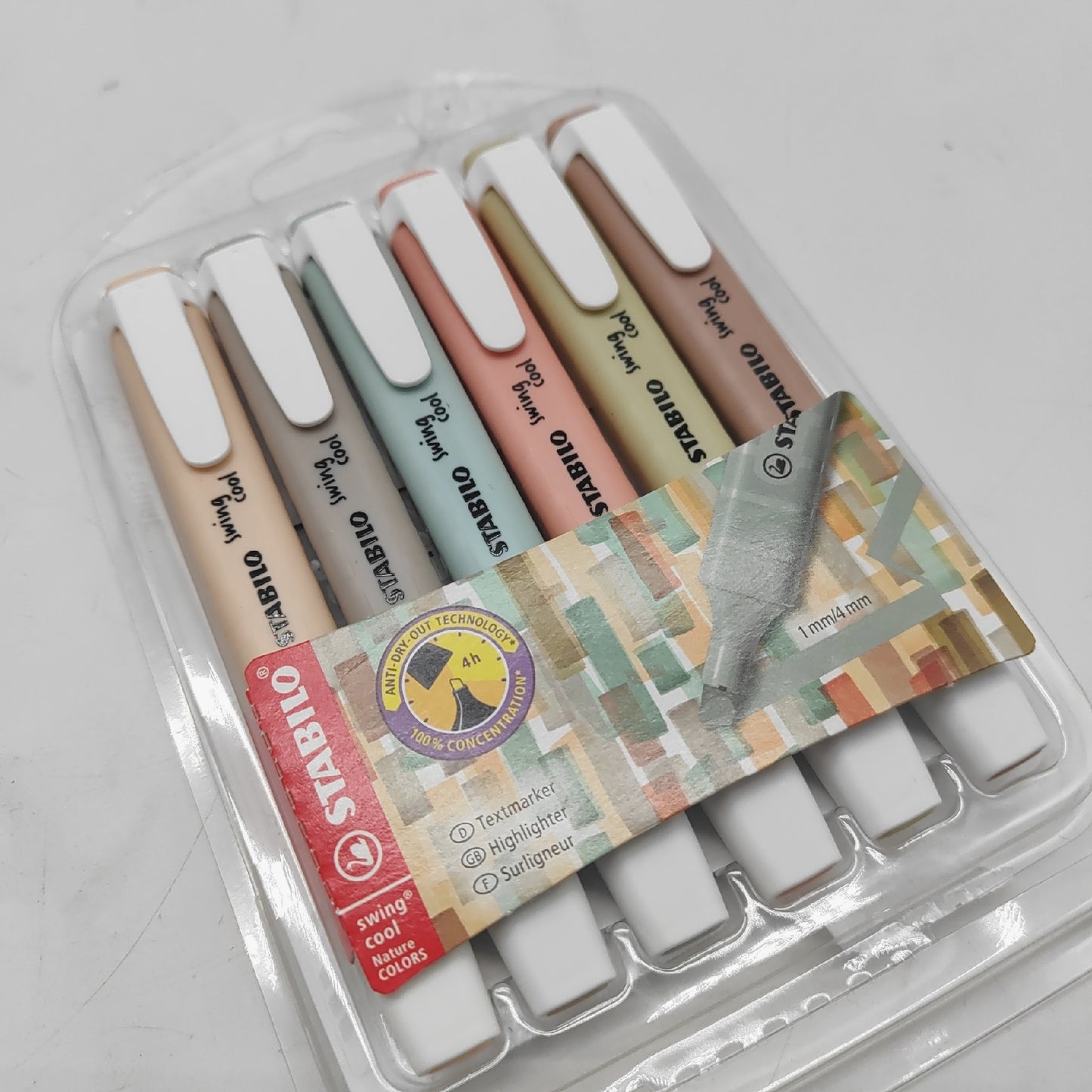 STABILO Textmarker swing cool NatureCOLORS 6er Pack Korrekturschreiben