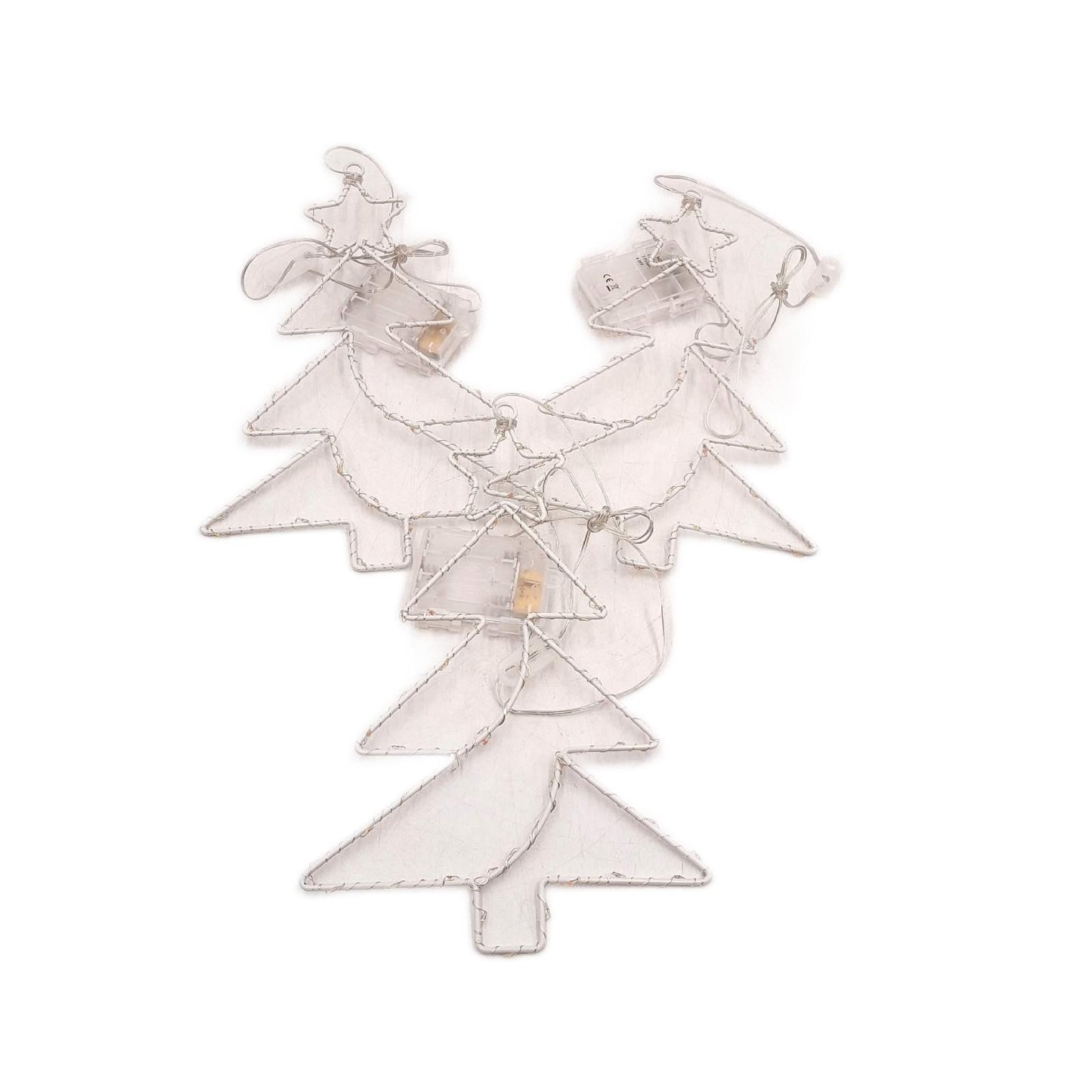 Joycome Weihnachtsdeko Fenster Dekoration 3 Stück 55 LED Hängend Weihnachtsbaum Fest