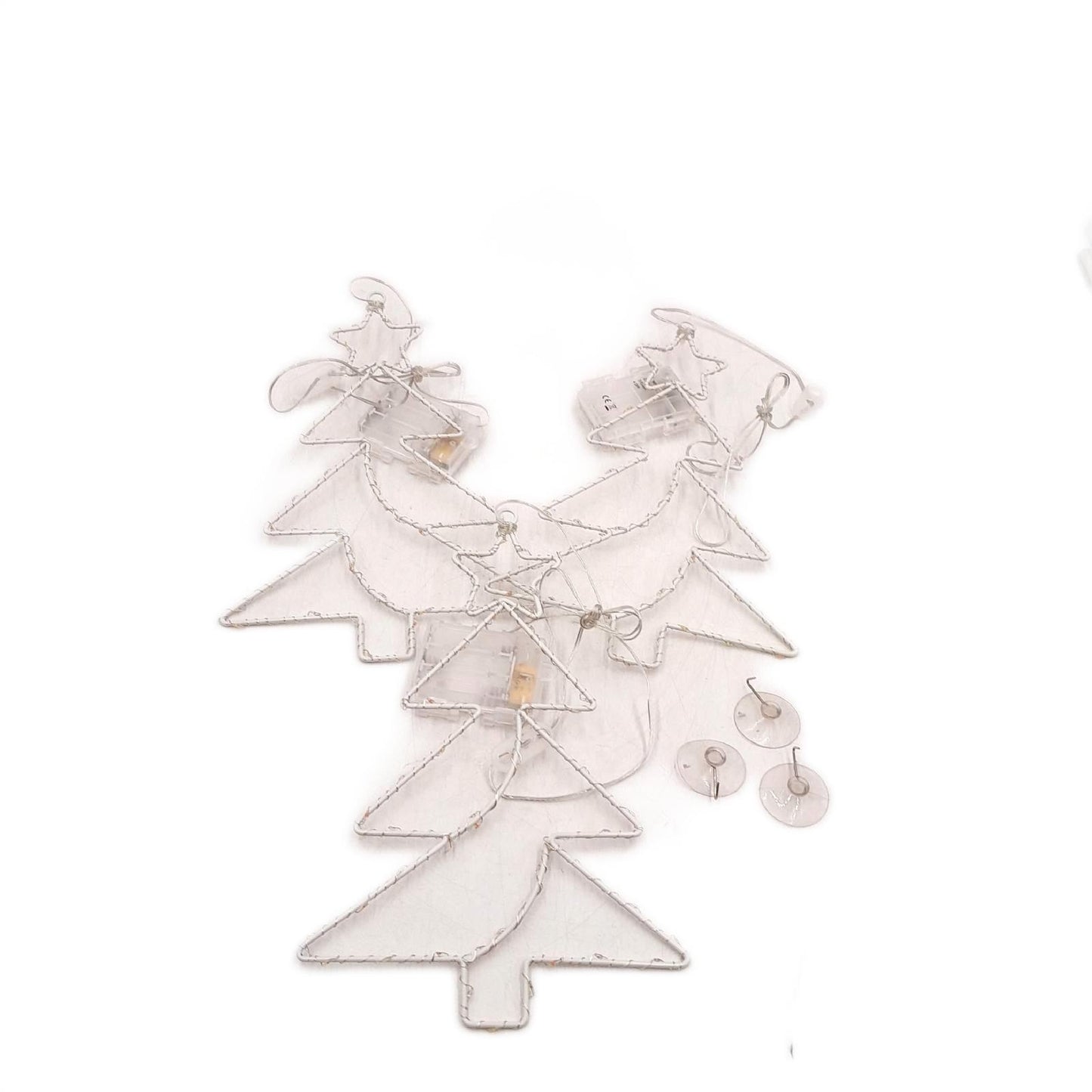 Joycome Weihnachtsdeko Fenster Dekoration 3 Stück 55 LED Hängend Weihnachtsbaum Fest