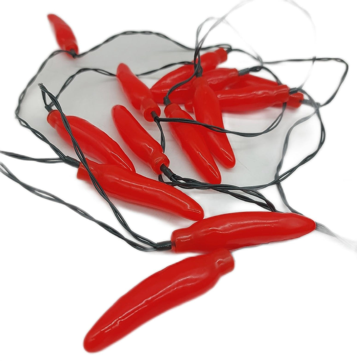 Lights4fun Lichterkette Beleuchtung Innenbeleuchtung 20er LED Chilli rot batter