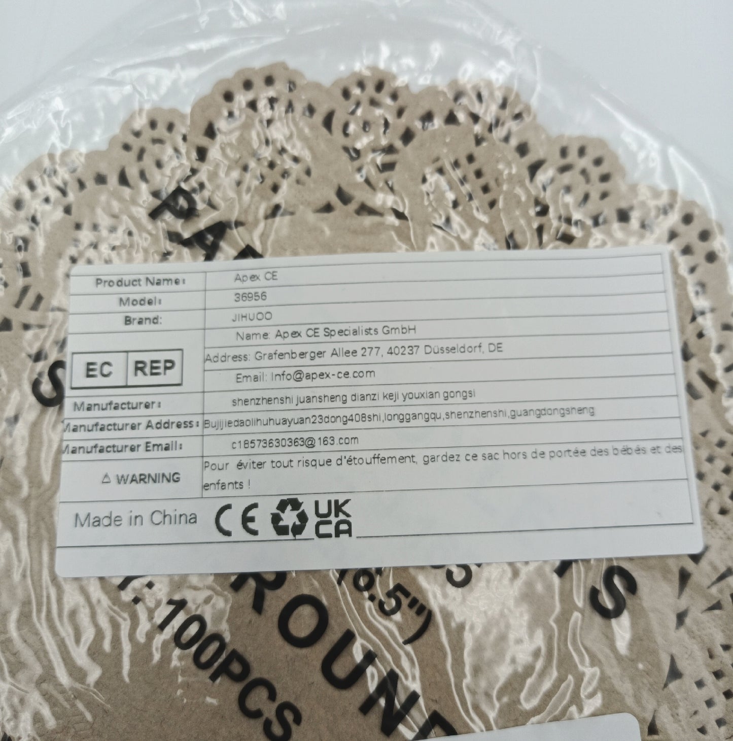 Platzdeckchen Papier rund 16 5 cm Tischdekoration Party Dessert Kuchen geeignet