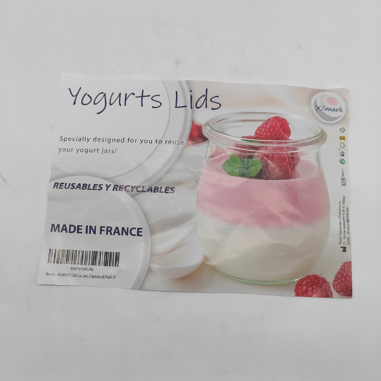 XILMARK Joghurt Deckel passend für Joghurtbecher 125 gr Edeka Lidl Aldi