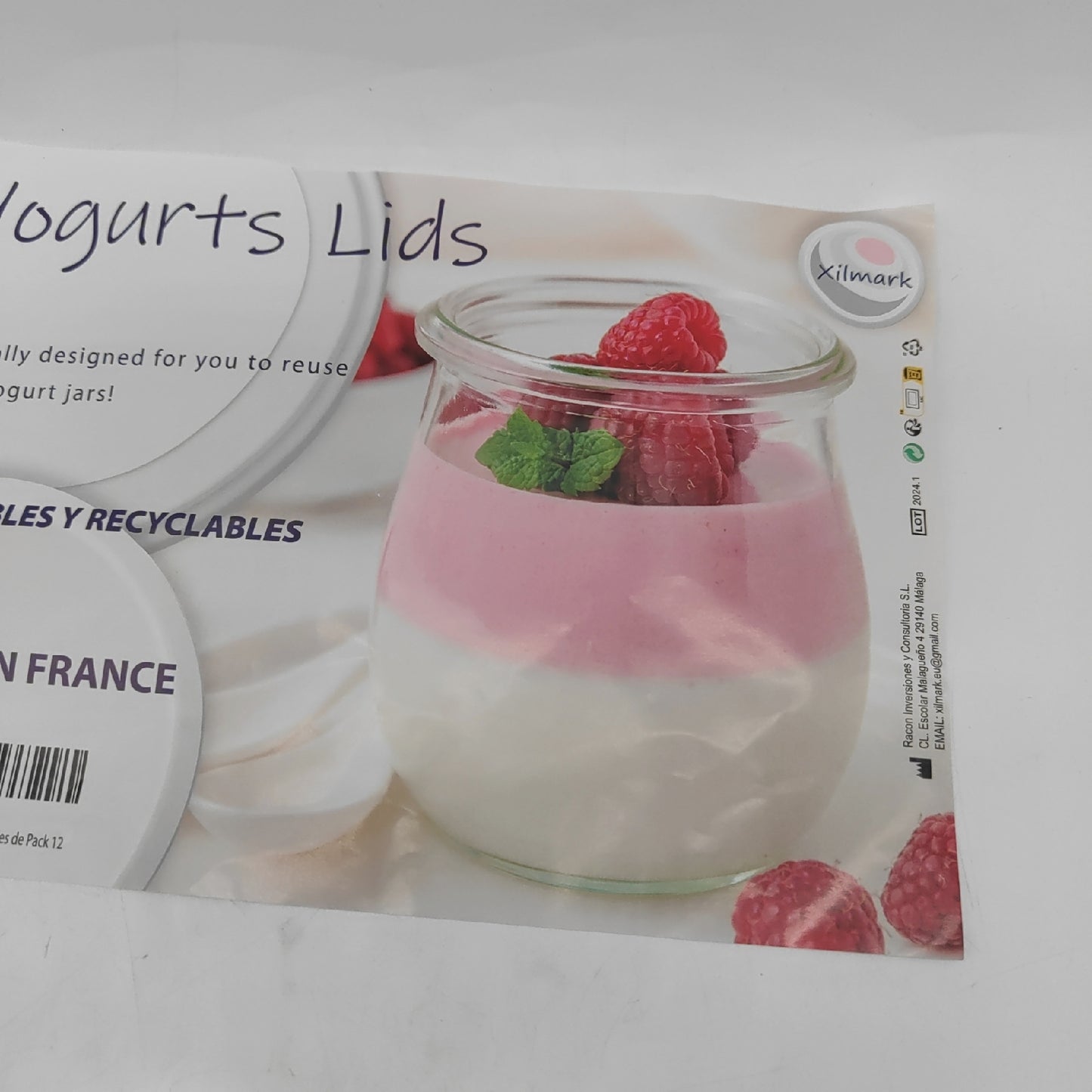 XILMARK Joghurt Deckel passend für Joghurtbecher 125 gr Edeka Lidl Aldi