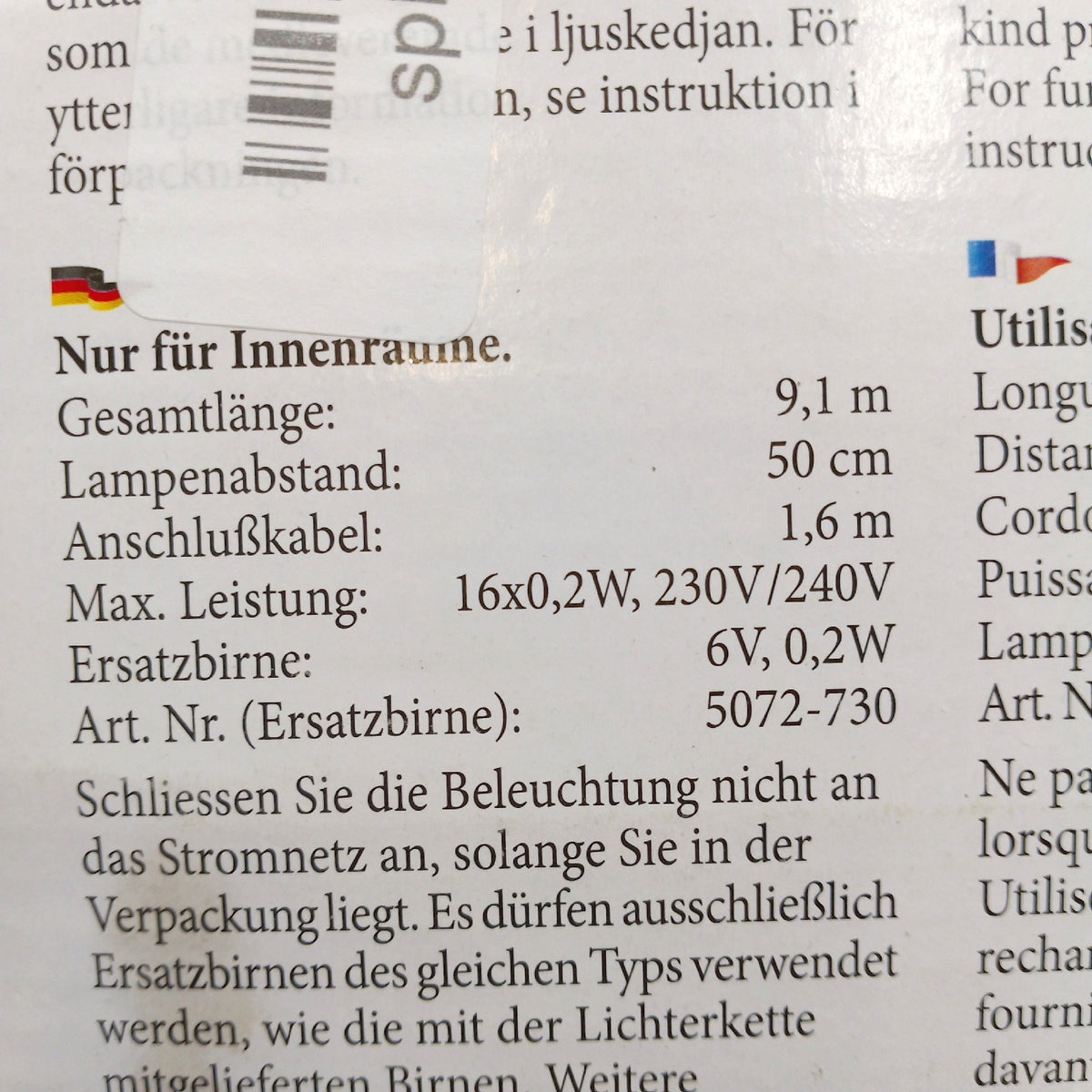 Konstsmide LED Baumkette  Topbirnen  teilbarer Stecker  16 warm weiße Dioden  230V  Innen  grünes Kabel - 2010-020