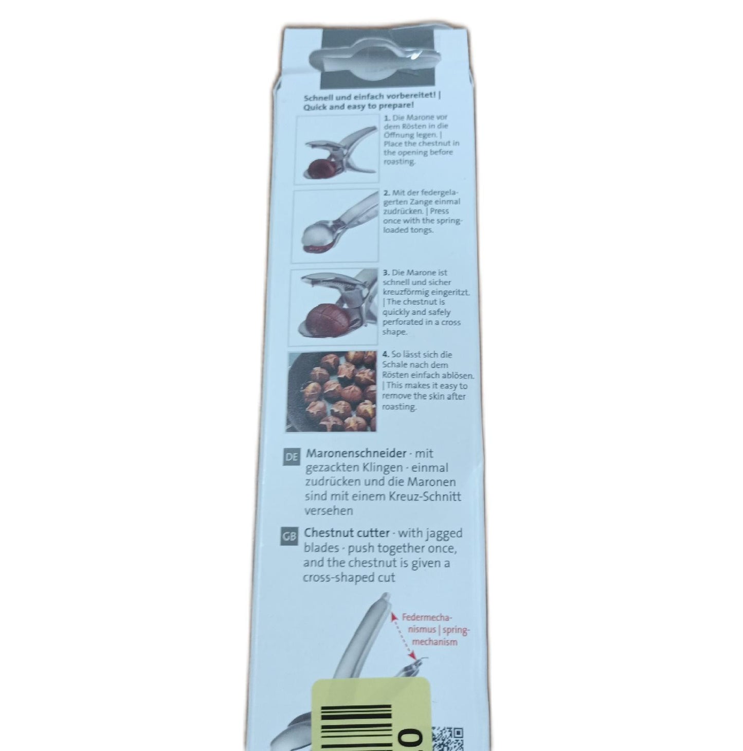 Westmark Maronenschneider gezackten Klingen Länge: 20 cm Rostfreier Edelstahl