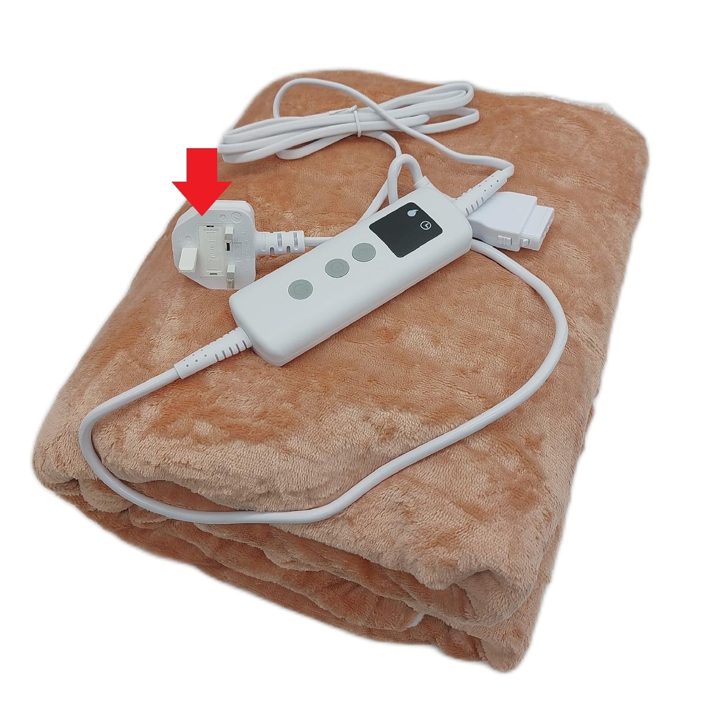 PROALLER Decke beheizte Bettwaren elektrisch 160 x 130 cm Rosa Kuschelig warm