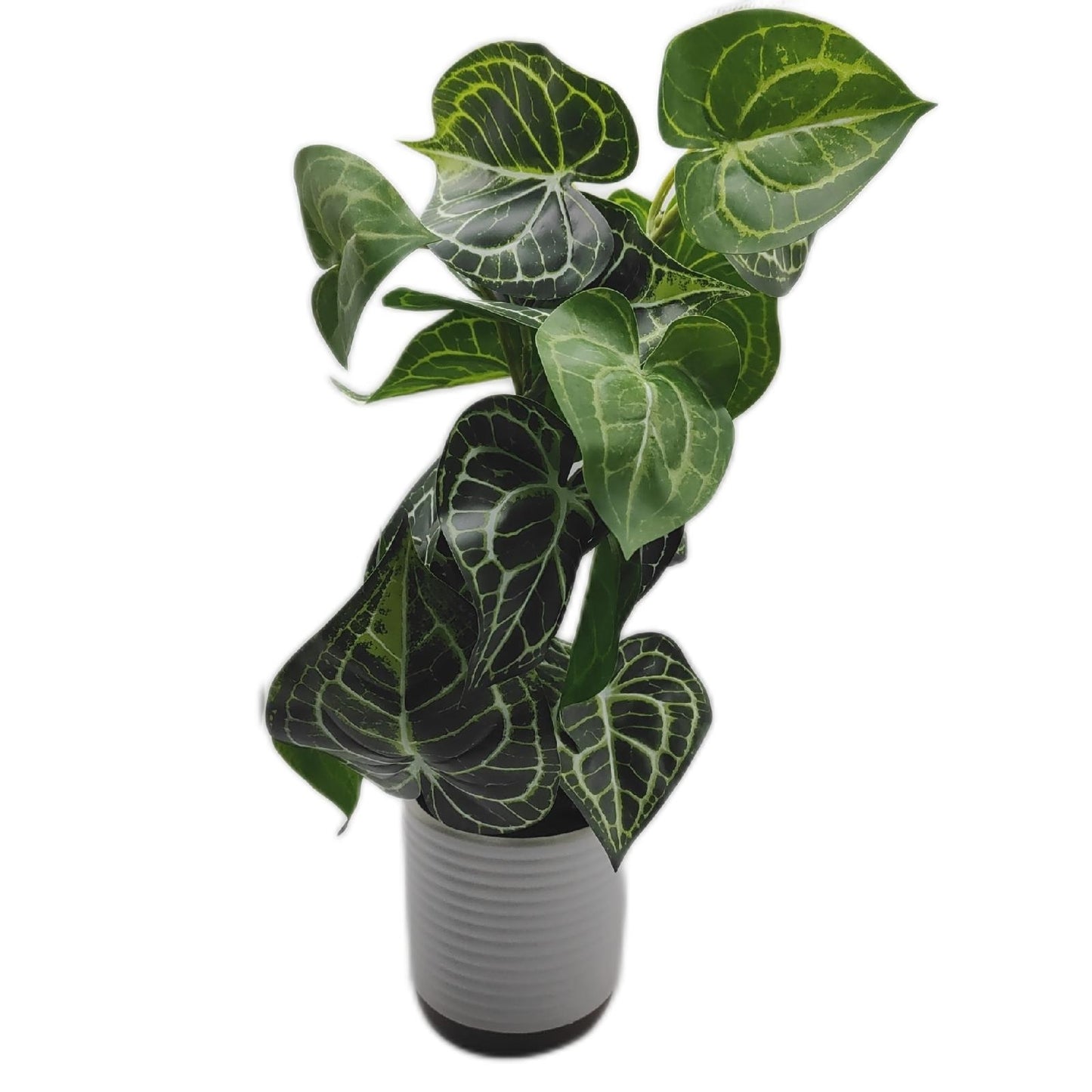 Anthurium Kunstpflanze Wohnaccessoires Crystallinum Dekoration 55CM Wie Echt