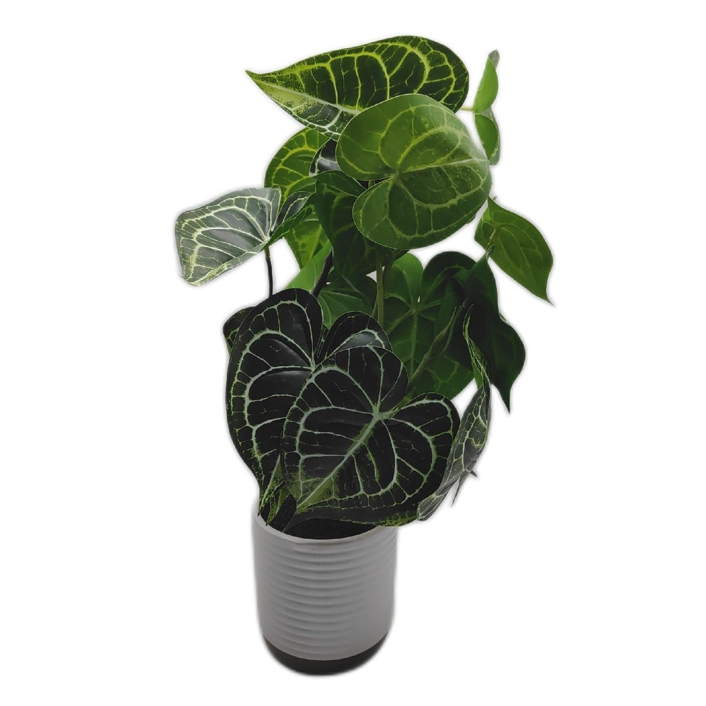 Anthurium Kunstpflanze Wohnaccessoires Crystallinum Dekoration 55CM Wie Echt