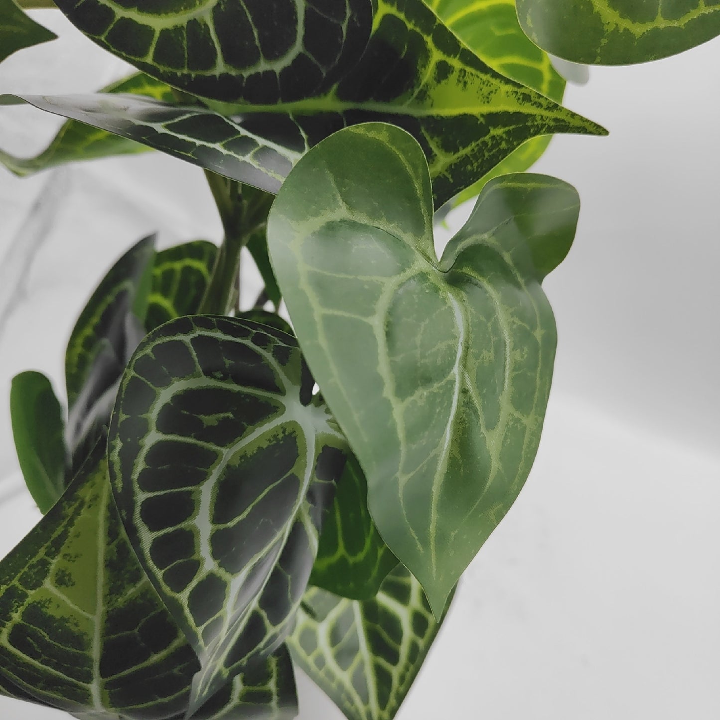 Anthurium Kunstpflanze Wohnaccessoires Crystallinum Dekoration 55CM Wie Echt