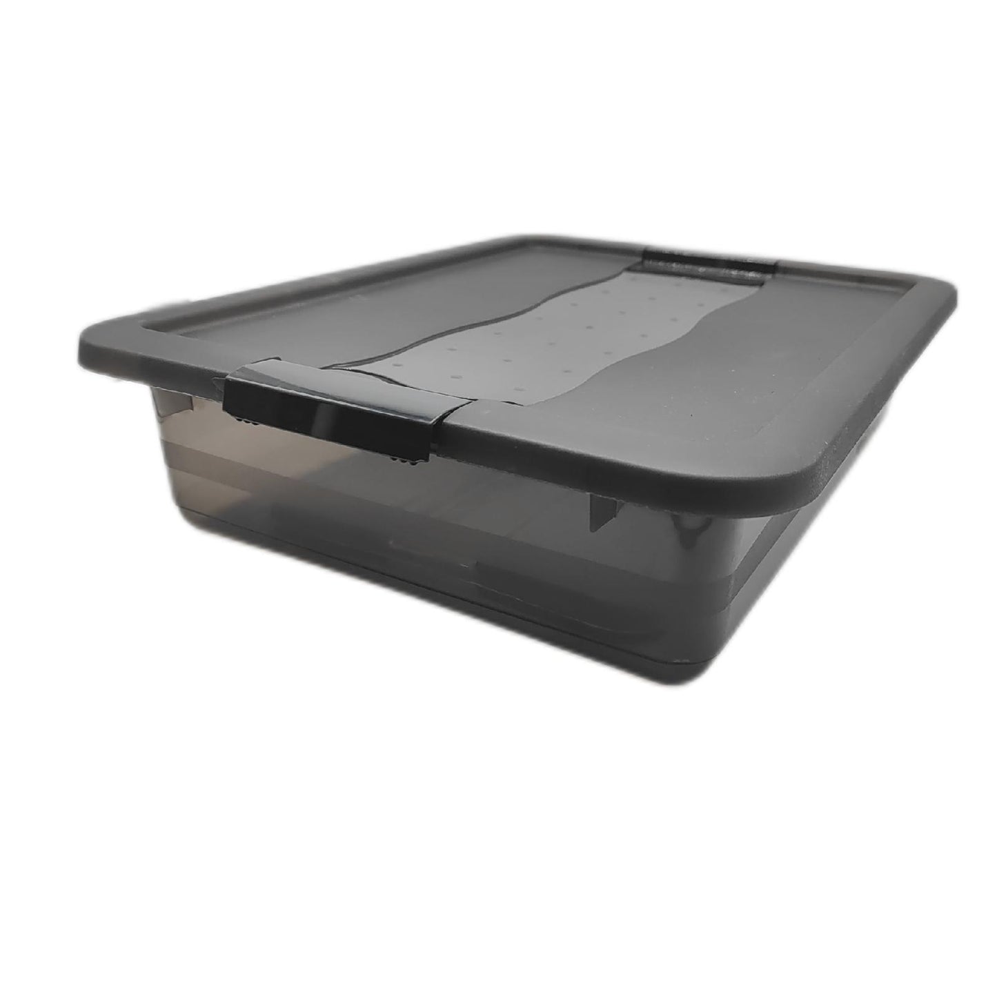 keeep Aufbewahrungsbox Aufbewahrung 7 Liter Crystal Grey stapelbar praktisch transparent