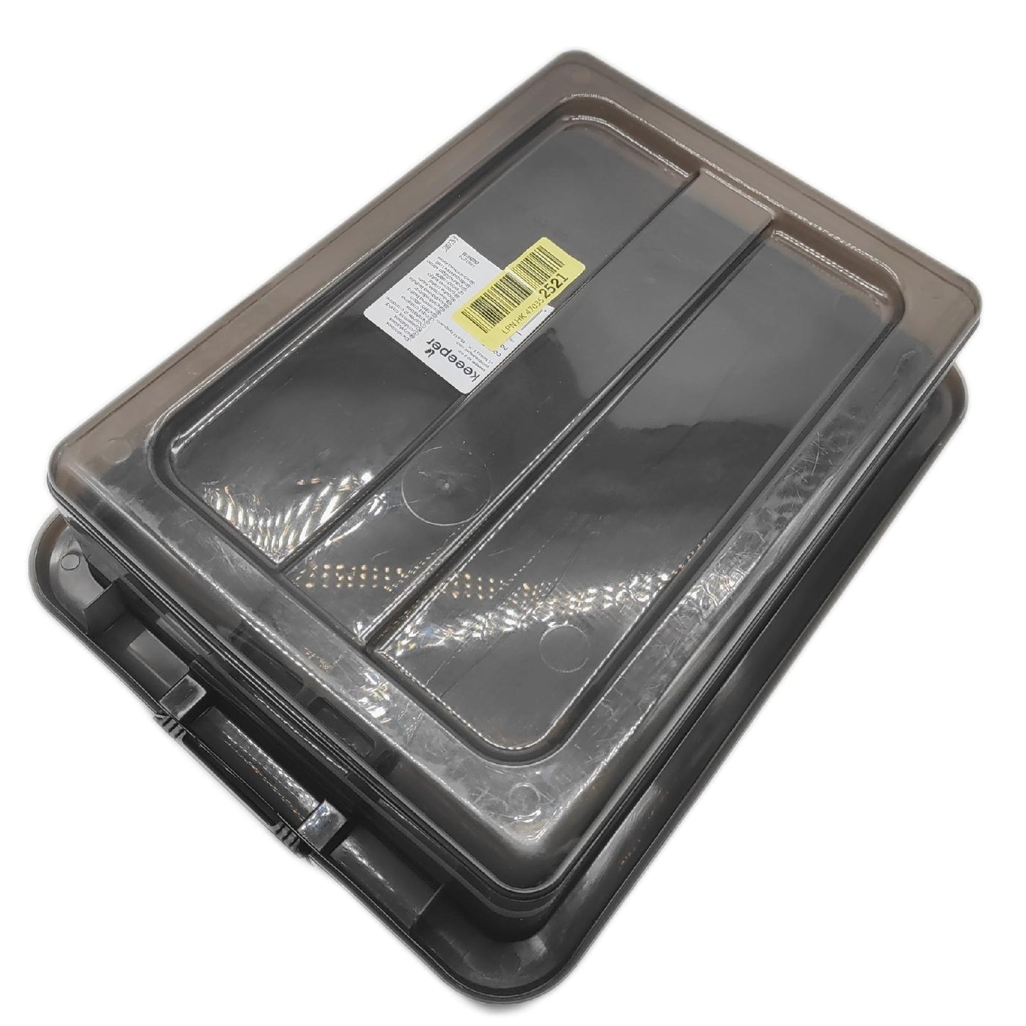 keeep Aufbewahrungsbox Aufbewahrung 7 Liter Crystal Grey stapelbar praktisch transparent
