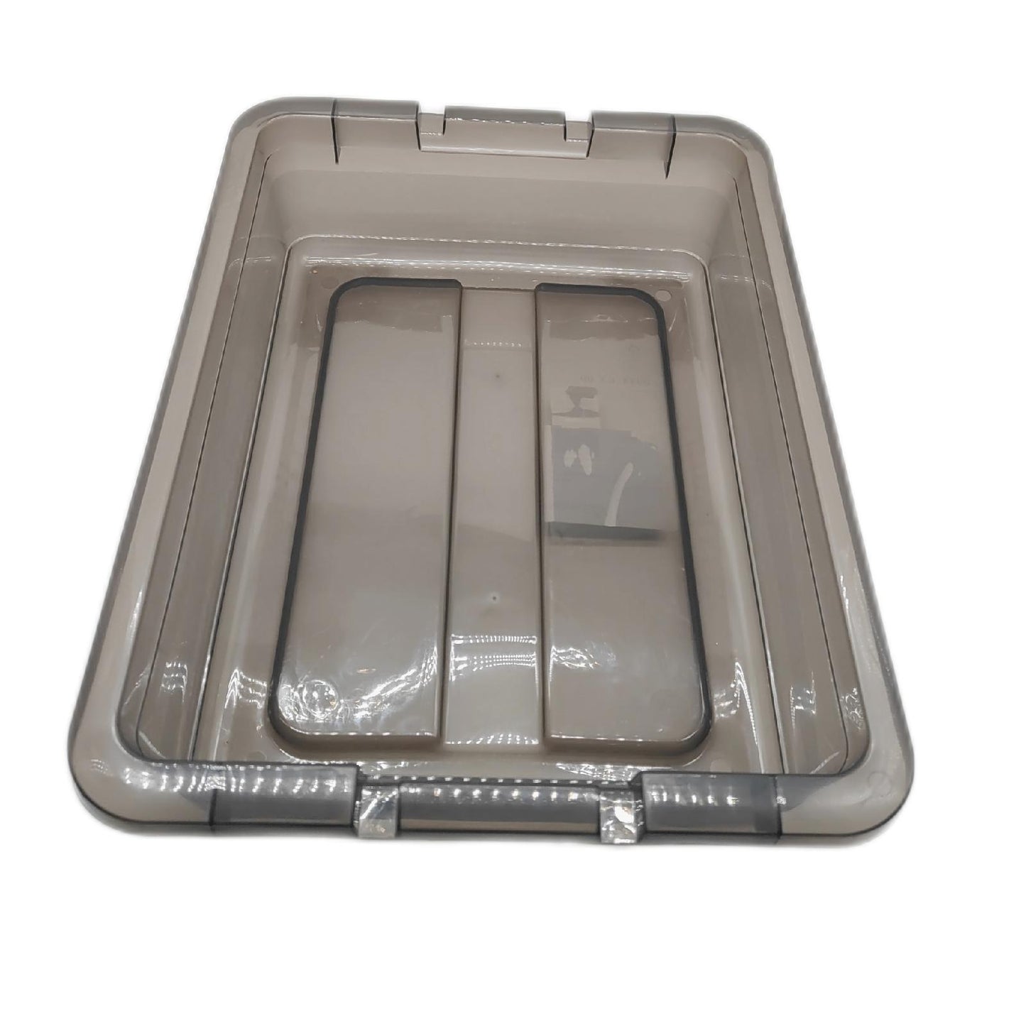 keeep Aufbewahrungsbox Aufbewahrung 7 Liter Crystal Grey stapelbar praktisch transparent
