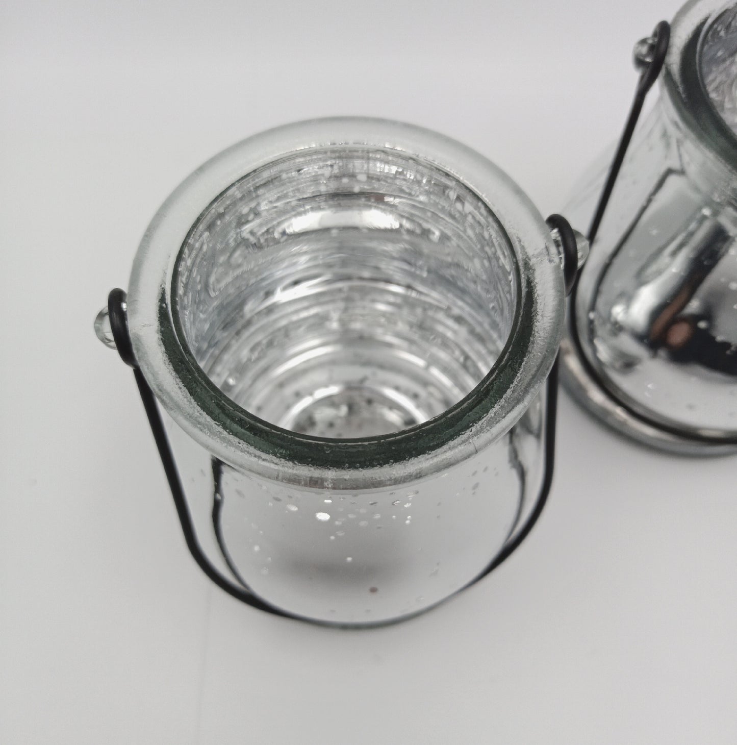 Relaxdays Windlicht Set Glas Henkel zum Aufhängen innen außen Garten Deko Ambiente Beleuchtung