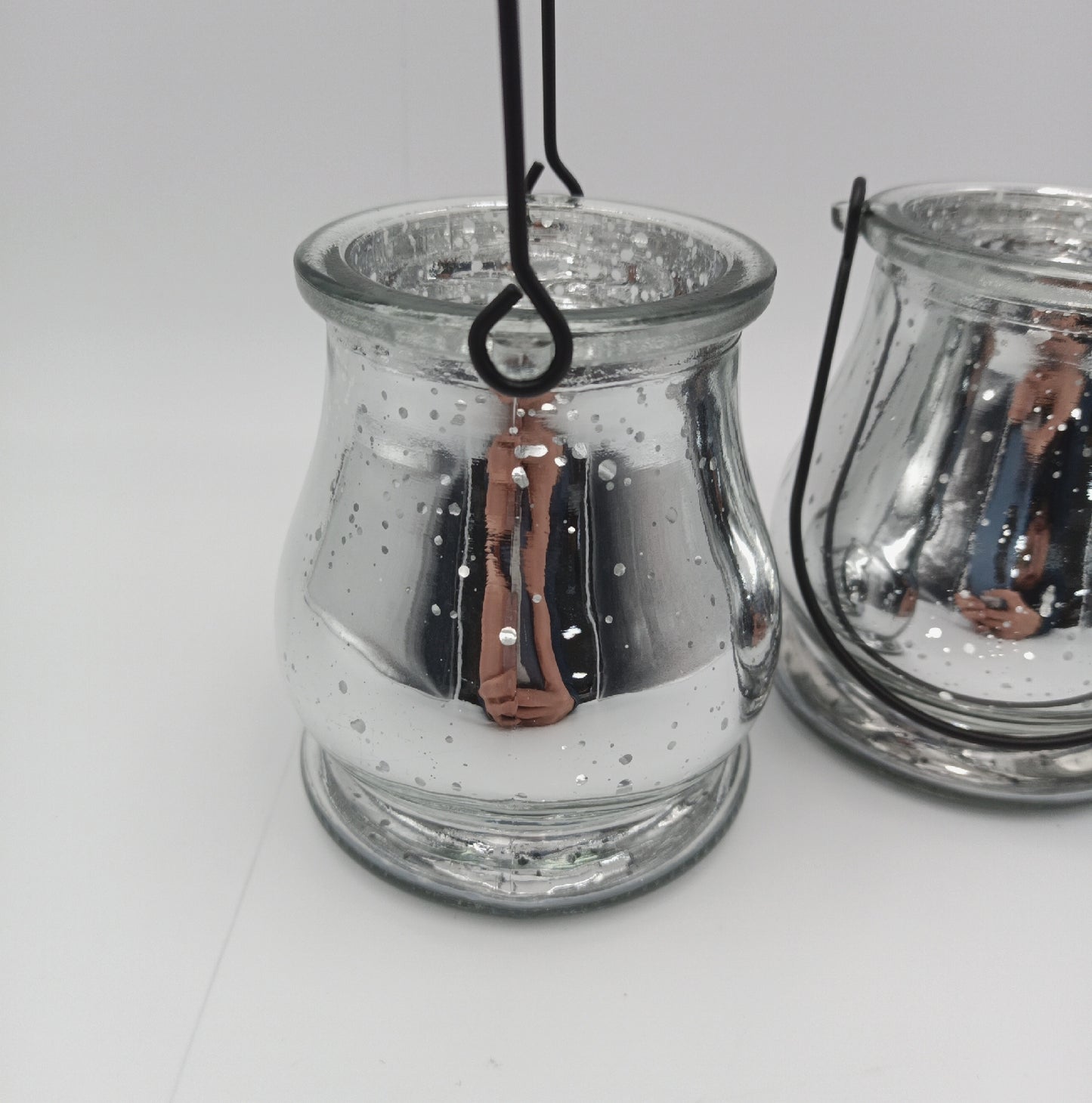 Relaxdays Windlicht Set Glas Henkel zum Aufhängen innen außen Garten Deko Ambiente Beleuchtung