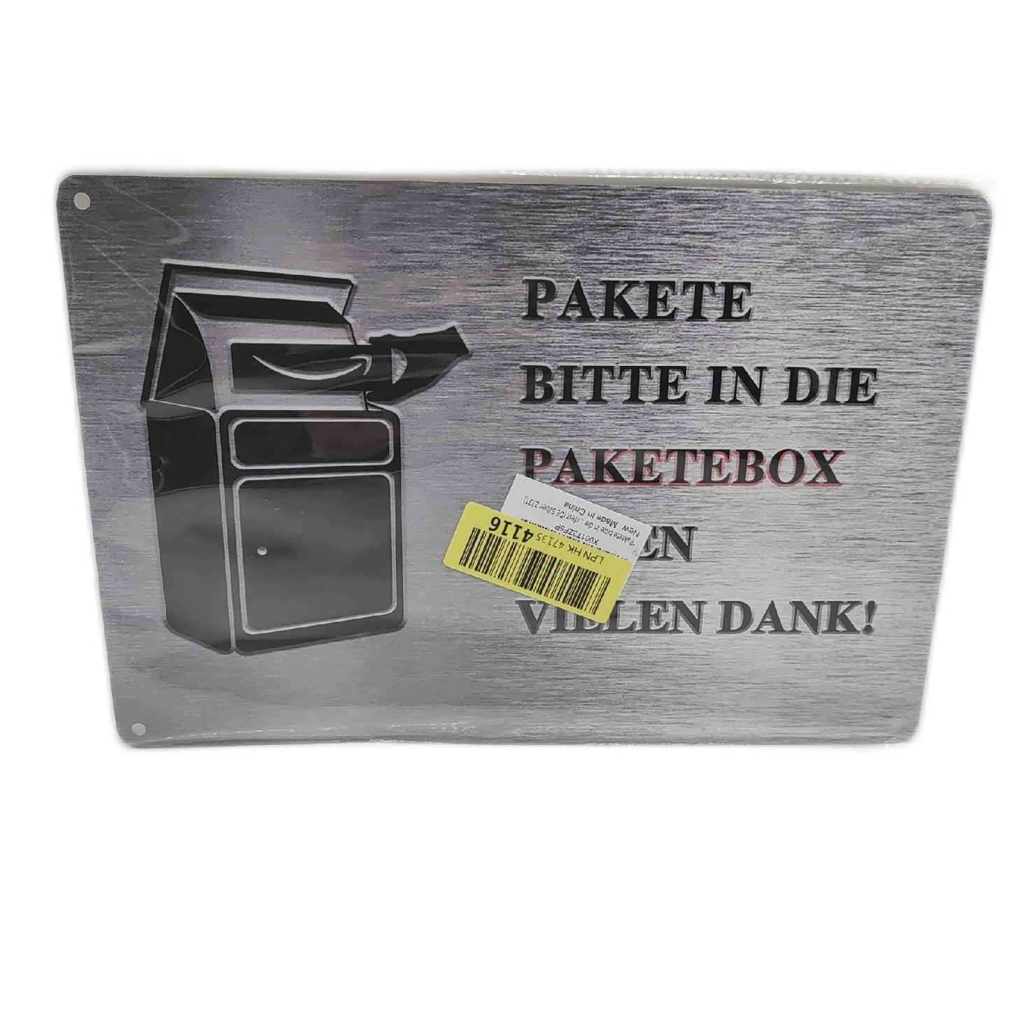 Paketebox Schild Verpackung Zubehör 20cm x 30cm Paktete Bitte Einlegen Hinweis