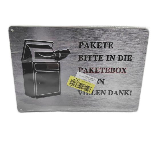 Paketebox Schild Verpackung Zubehör 20cm x 30cm Paktete Bitte Einlegen Hinweis